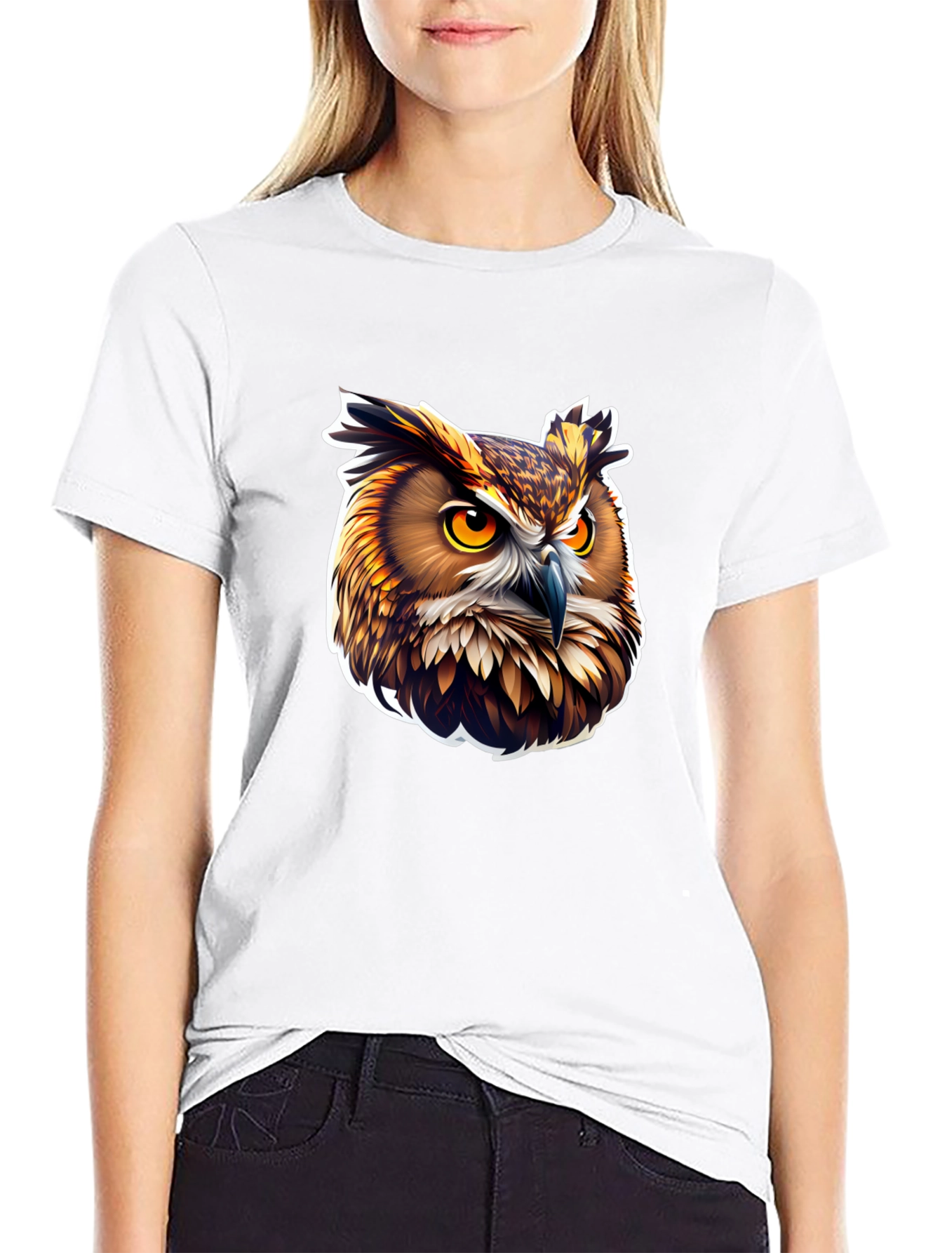 Owl Graphic Black T-Shirt