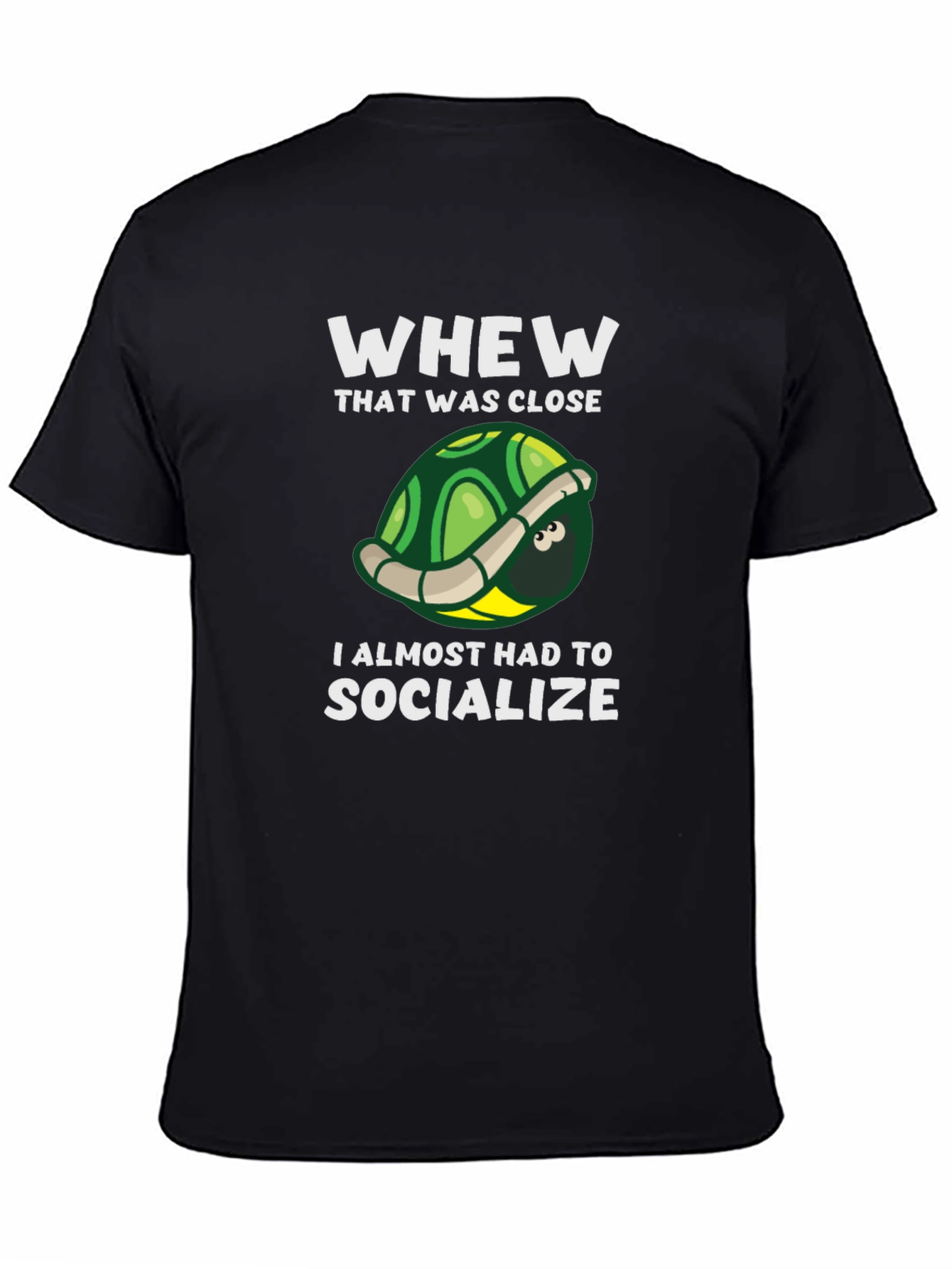 Introvert Turtle Graphic T-Shirt - Socialize Avoidance
