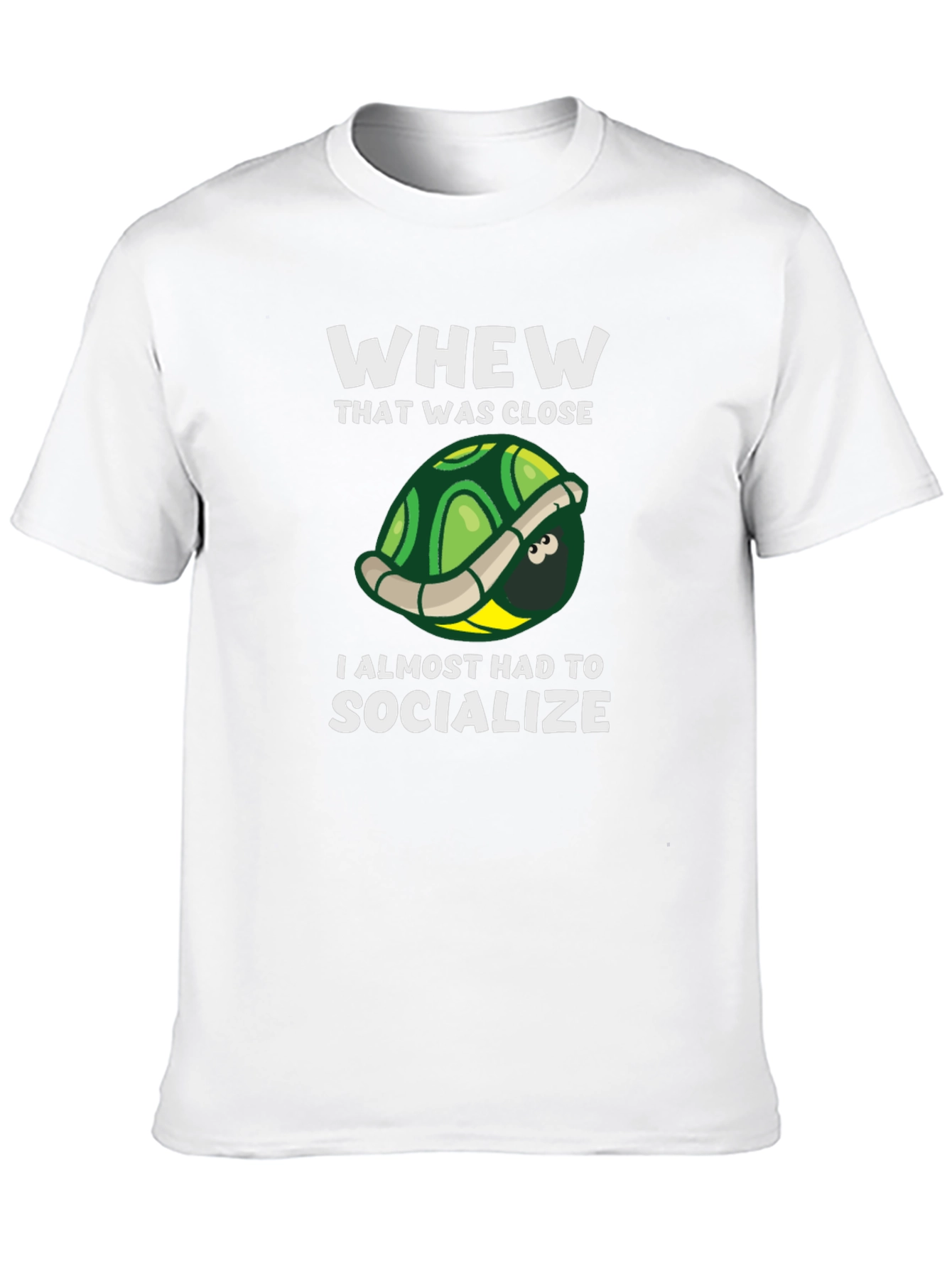 Introvert Turtle Graphic T-Shirt - Socialize Avoidance