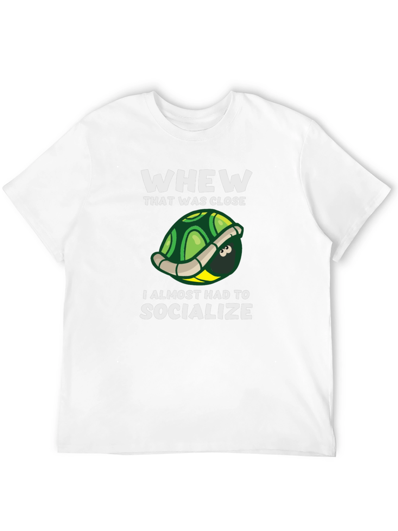 Introvert Turtle Graphic T-Shirt - Socialize Avoidance