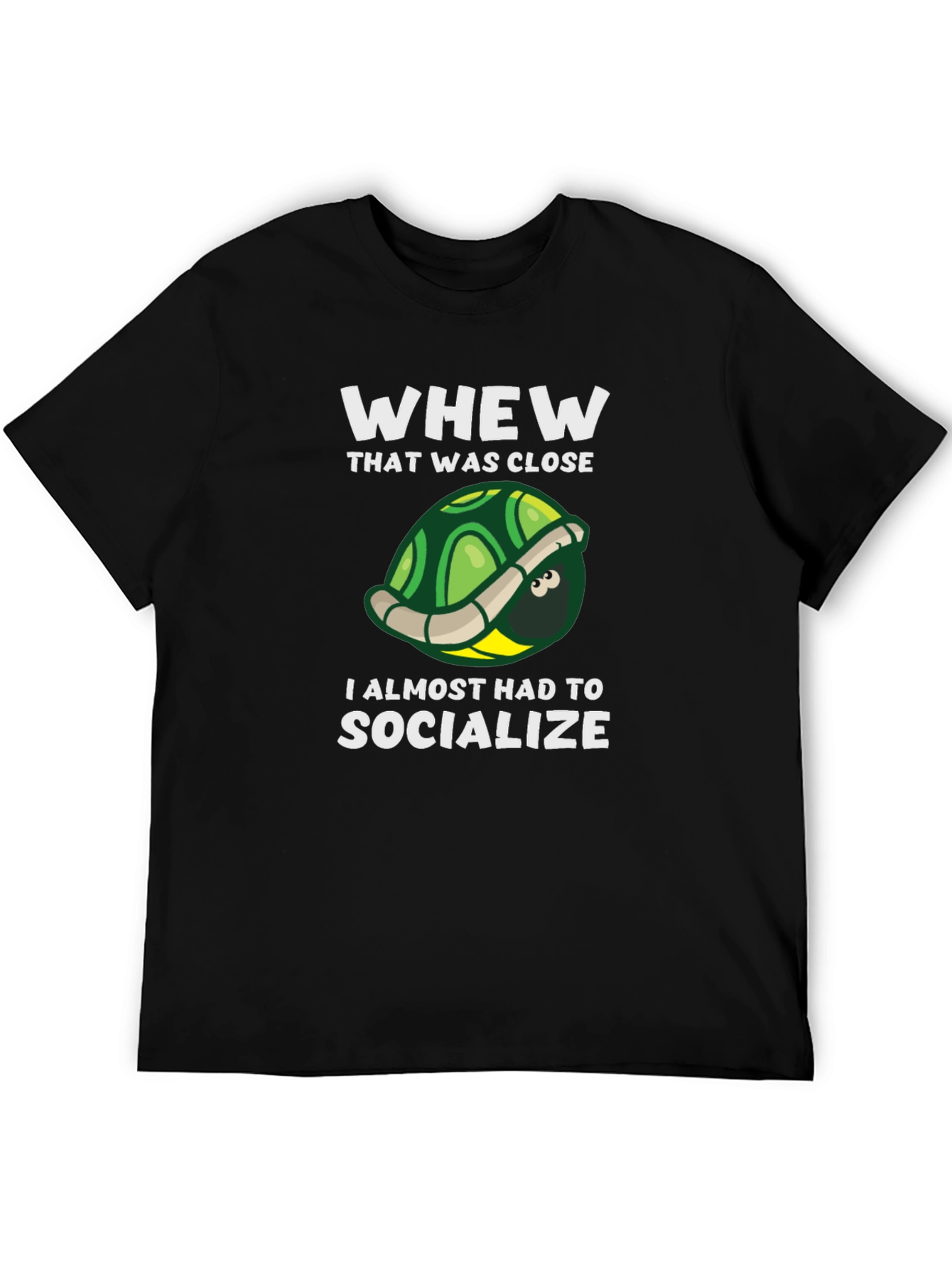 Introvert Turtle Graphic T-Shirt - Socialize Avoidance