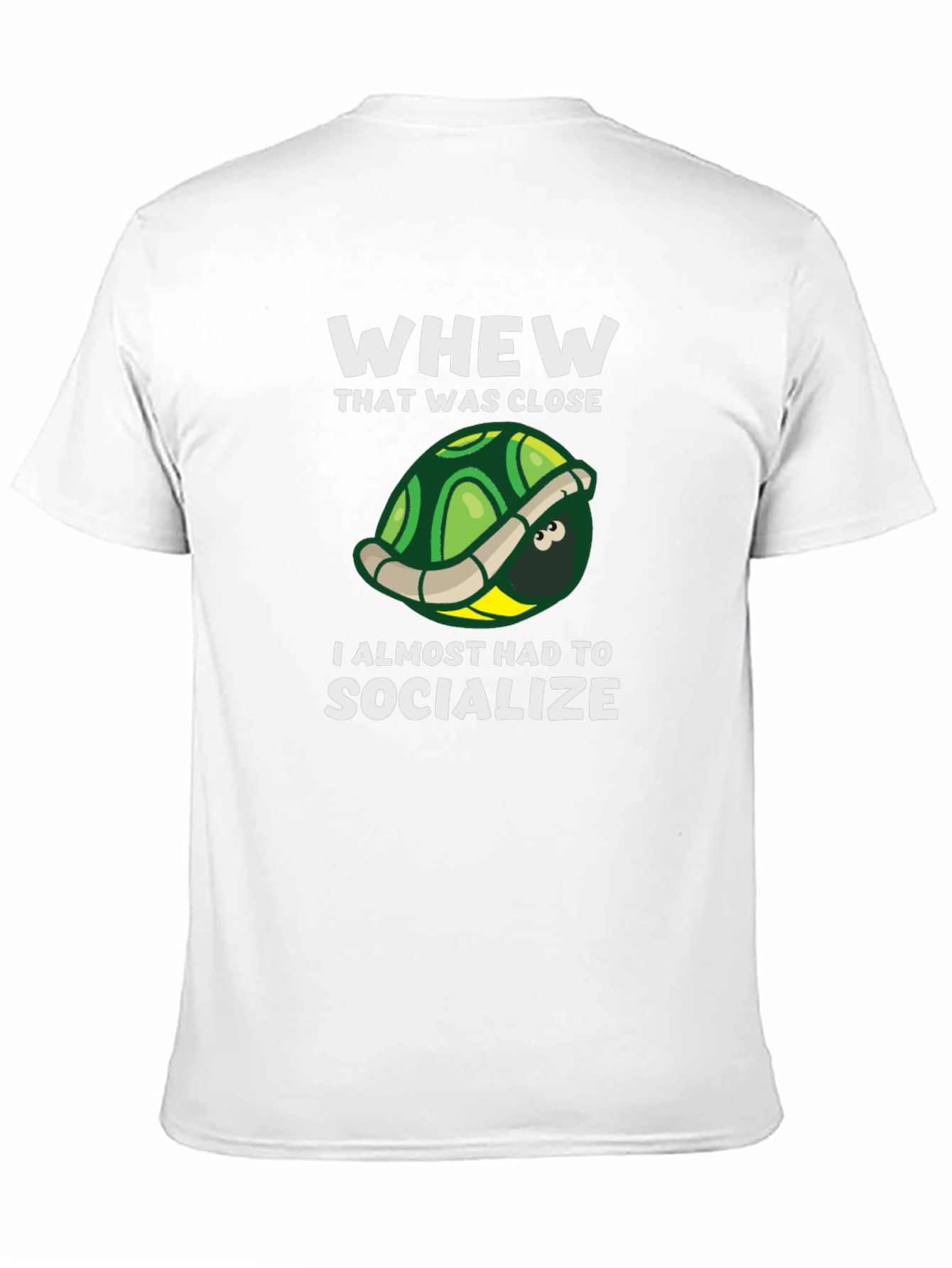 Introvert Turtle Graphic T-Shirt - Socialize Avoidance