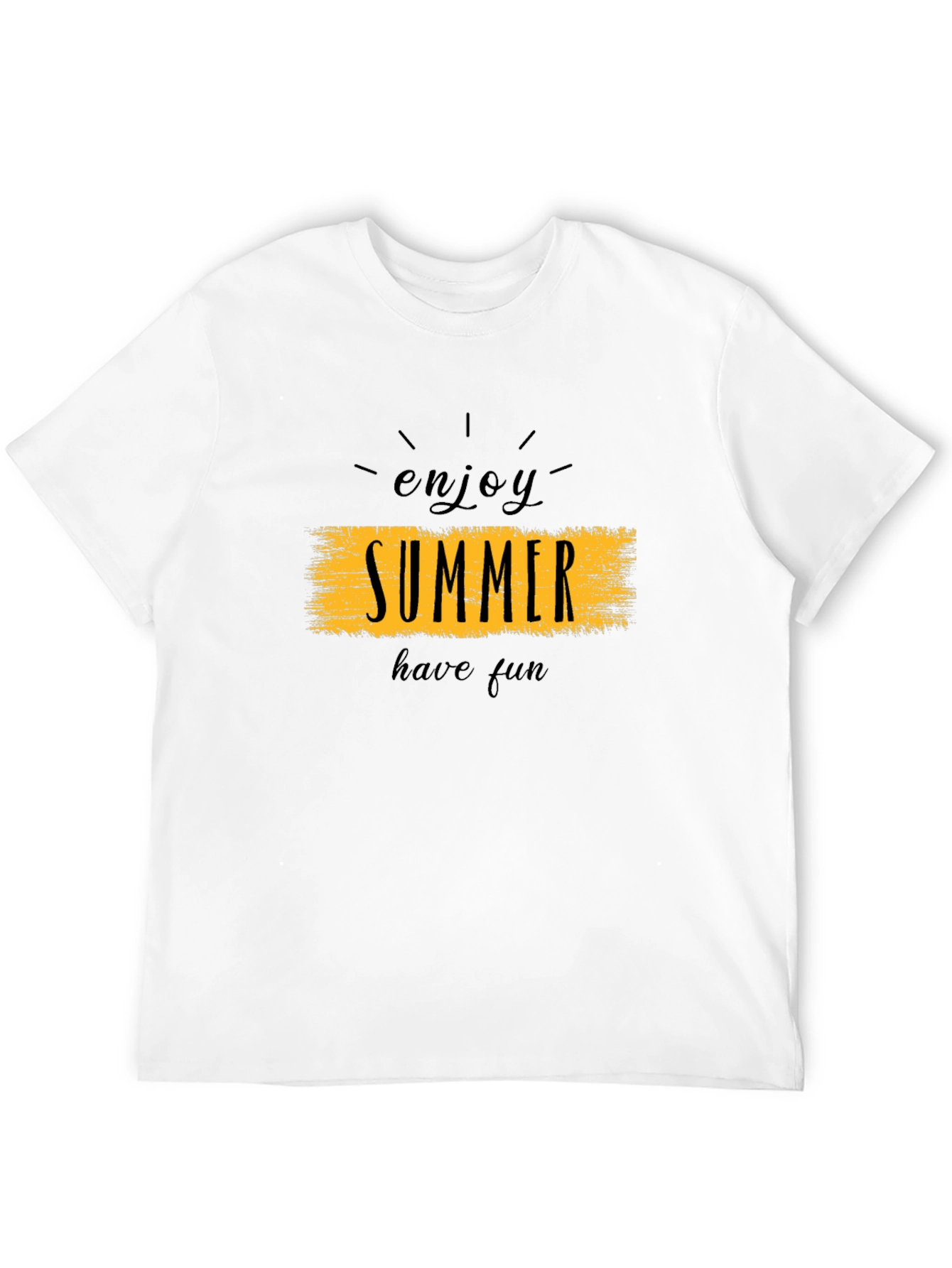 Enjoy Summer Black Graphic T-Shirt