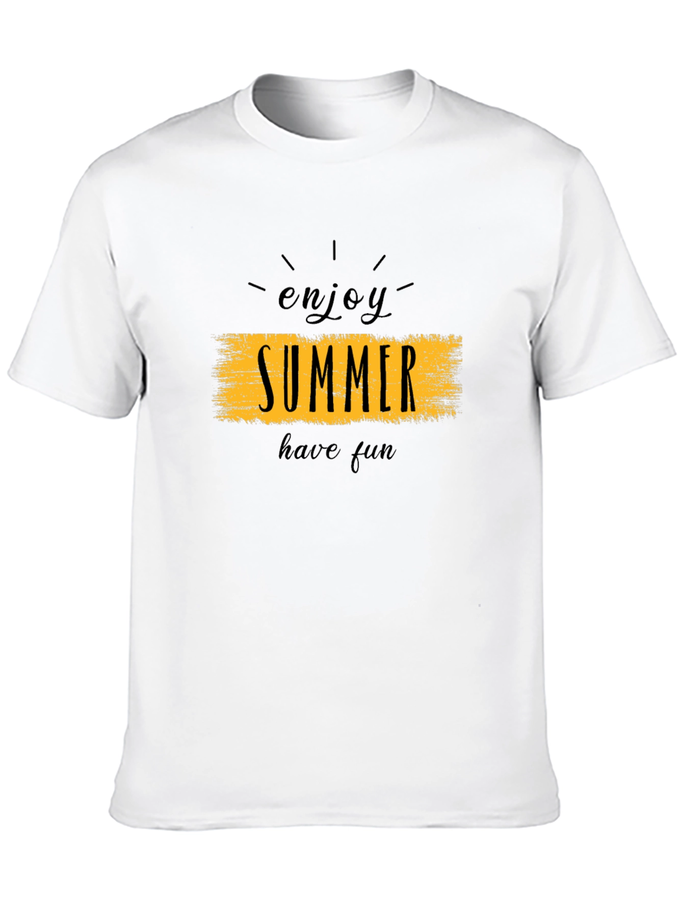 Enjoy Summer Black Graphic T-Shirt