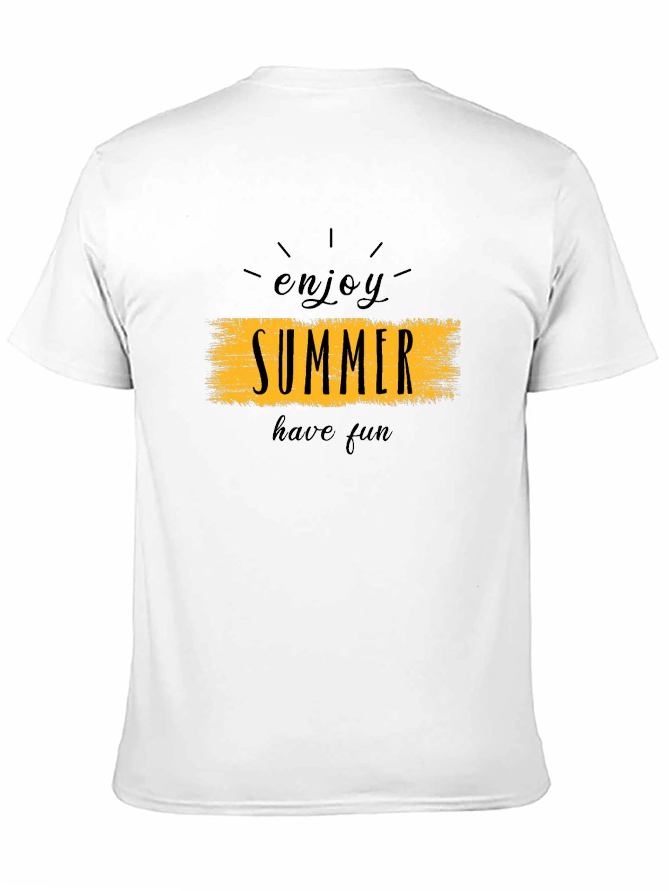 Enjoy Summer Black Graphic T-Shirt