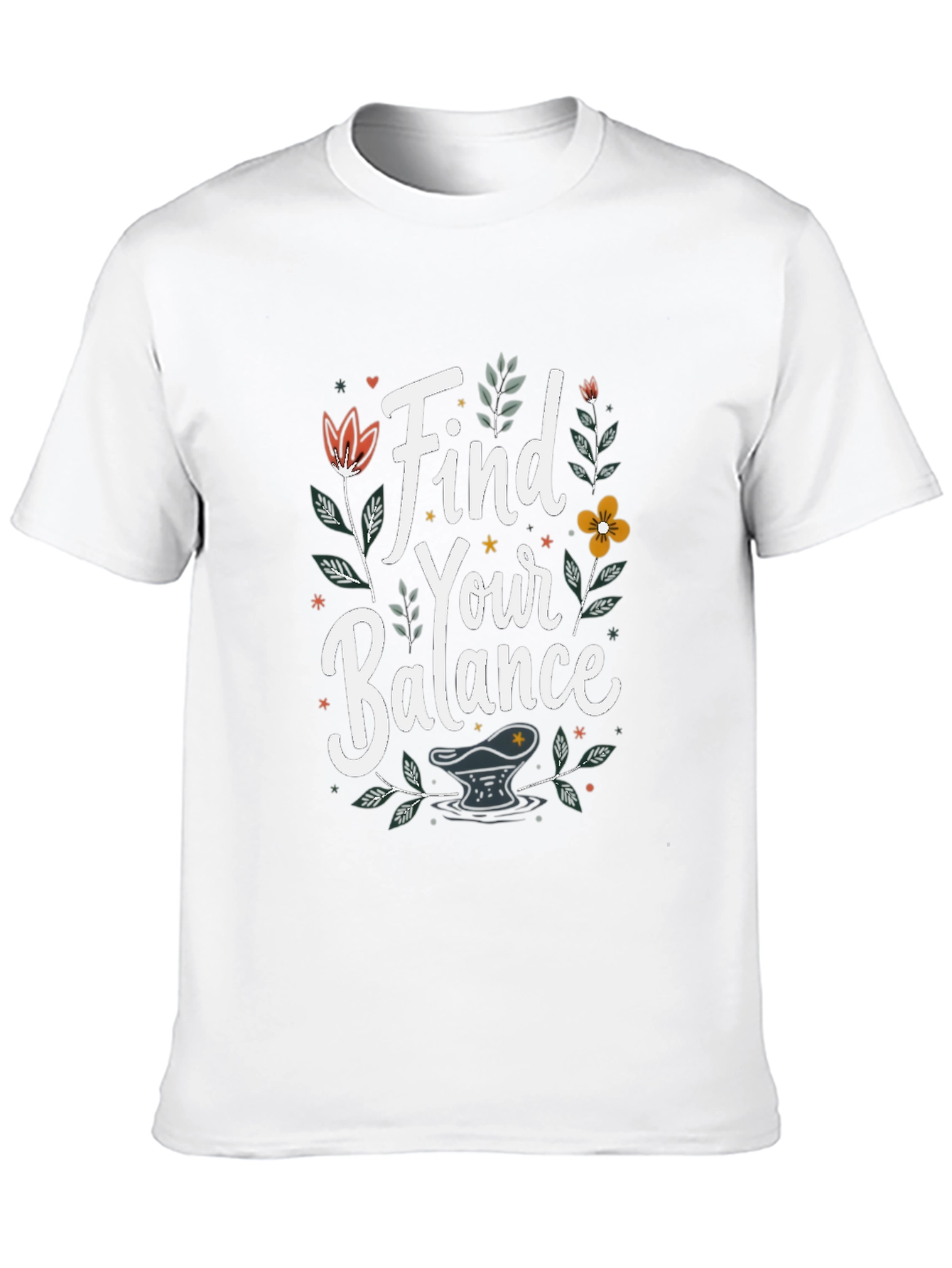 Find Your Balance Graphic T-Shirt - Black