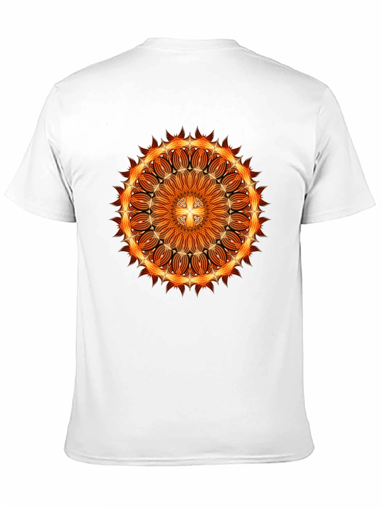 Fiery Mandala Graphic Black T-Shirt