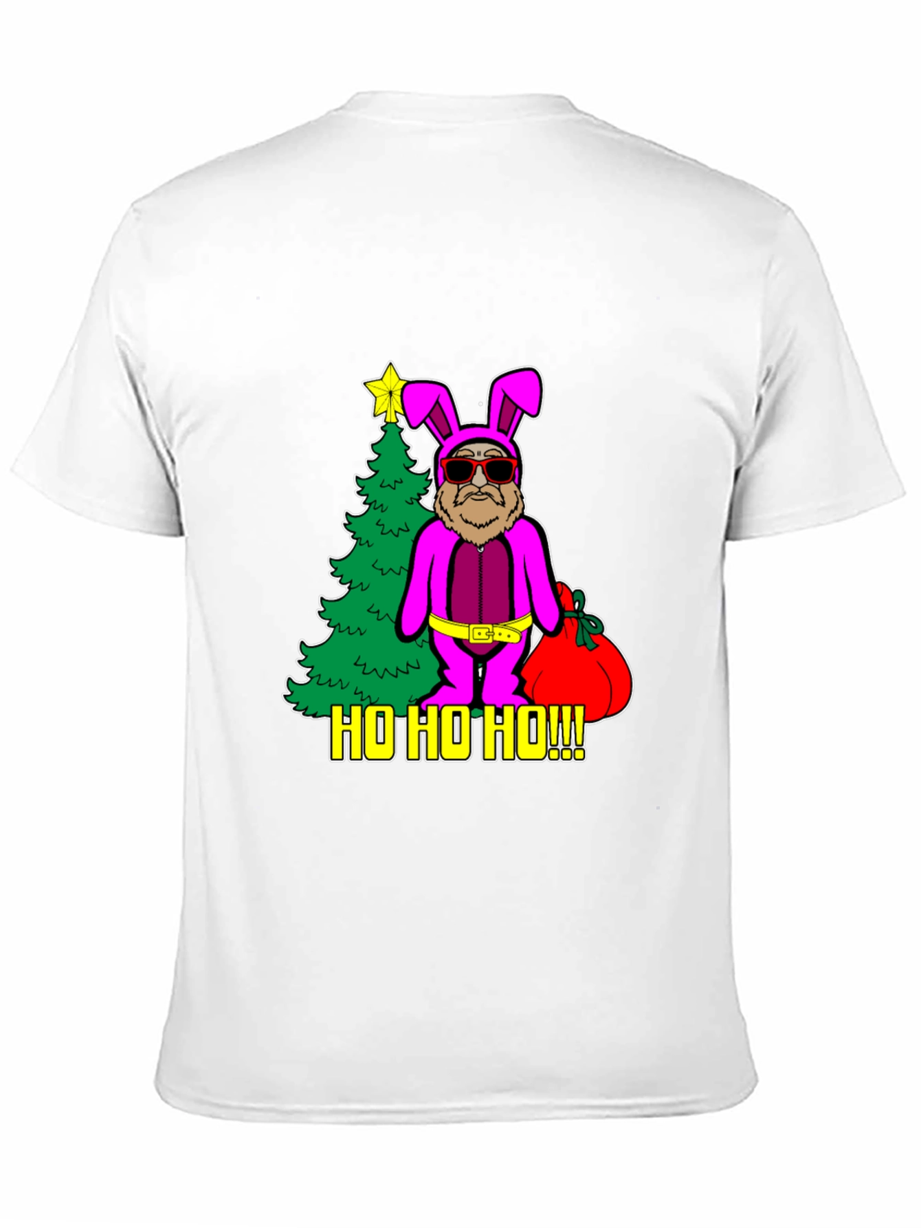 Funny Santa Bunny Costume Christmas T-Shirt
