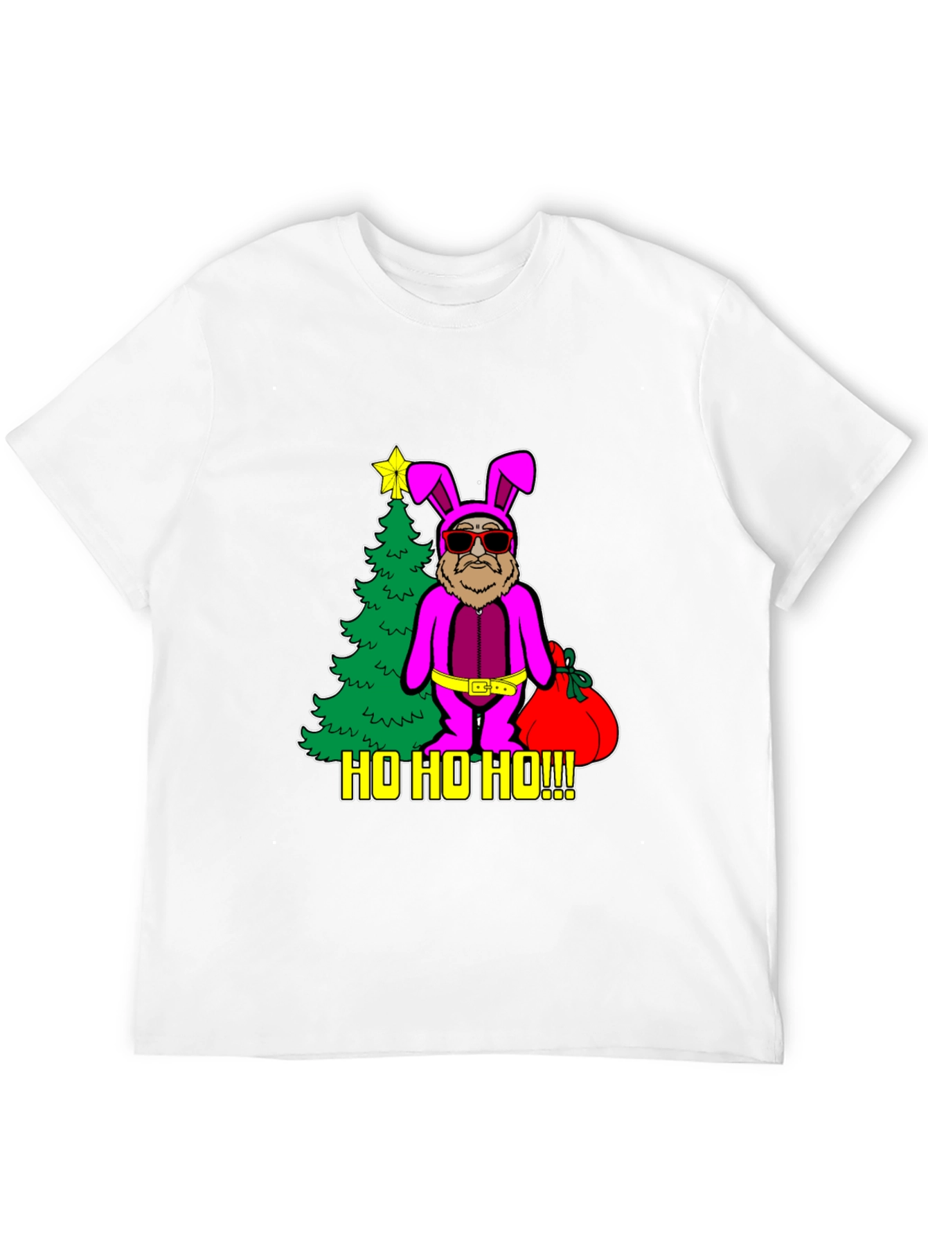 Funny Santa Bunny Costume Christmas T-Shirt