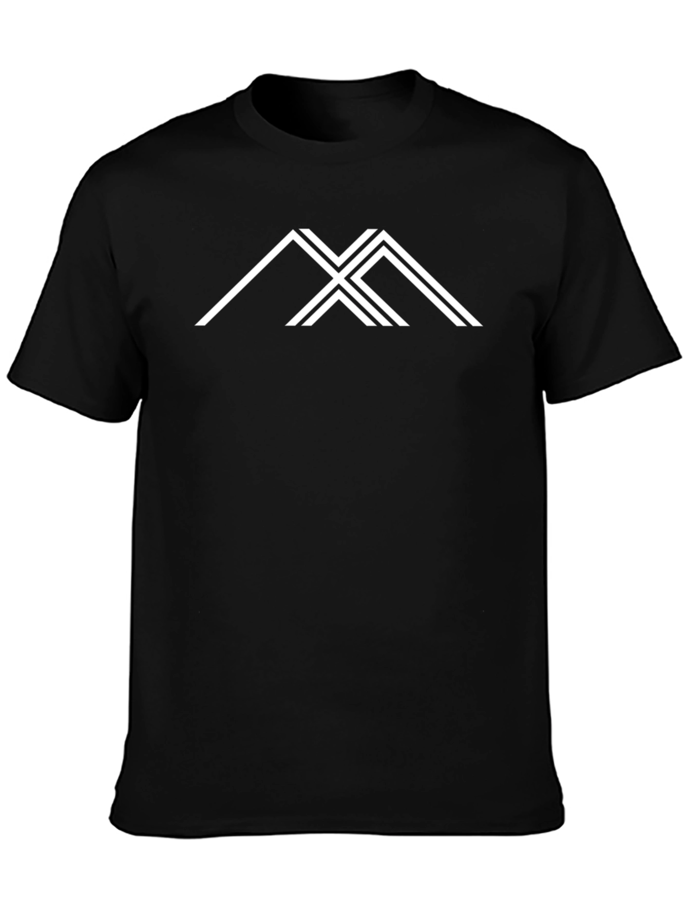Modern Geometric T-Shirt - Black