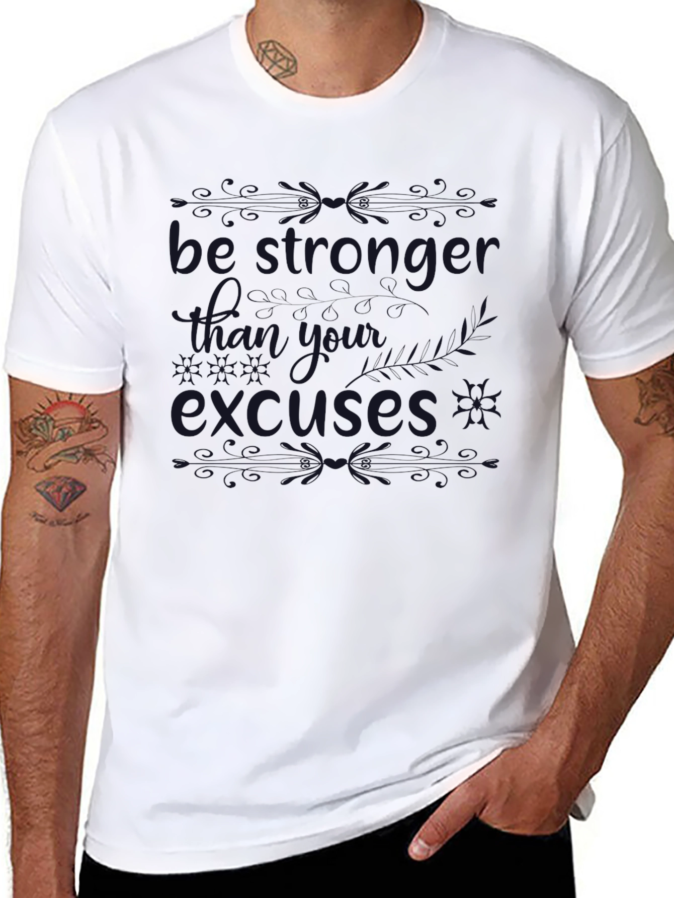 Motivational Graphic Tee - Be Stronger Than Your Excuses