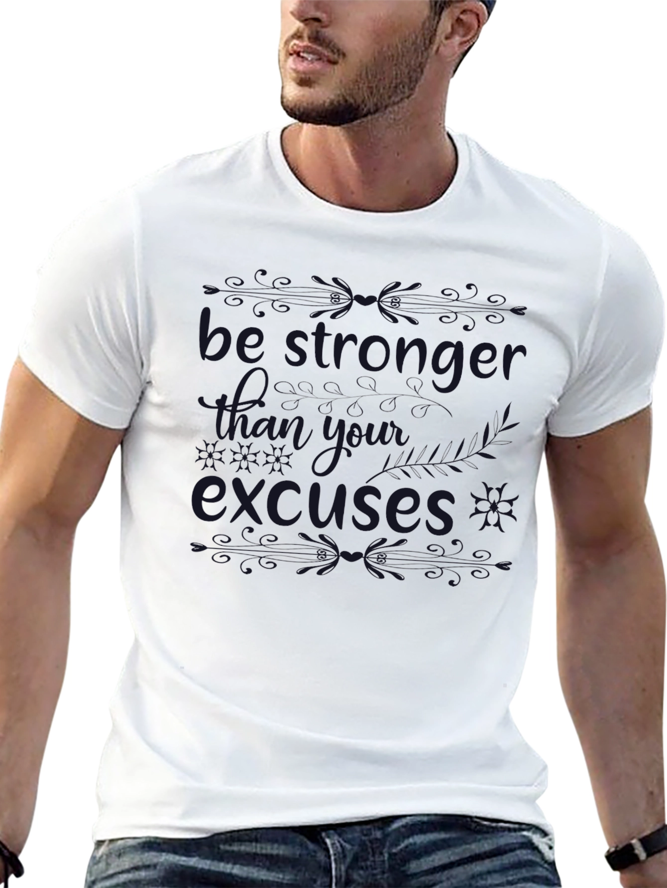 Motivational Graphic Tee - Be Stronger Than Your Excuses