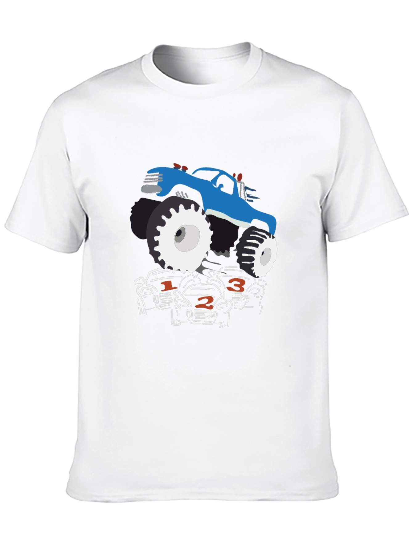 Monster Truck Graphic Tee - Black Cotton Blend