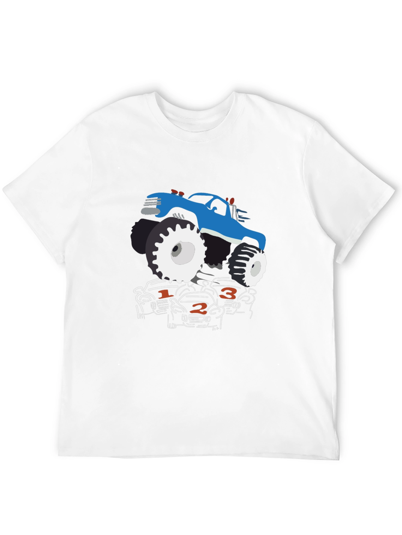 Monster Truck Graphic Tee - Black Cotton Blend