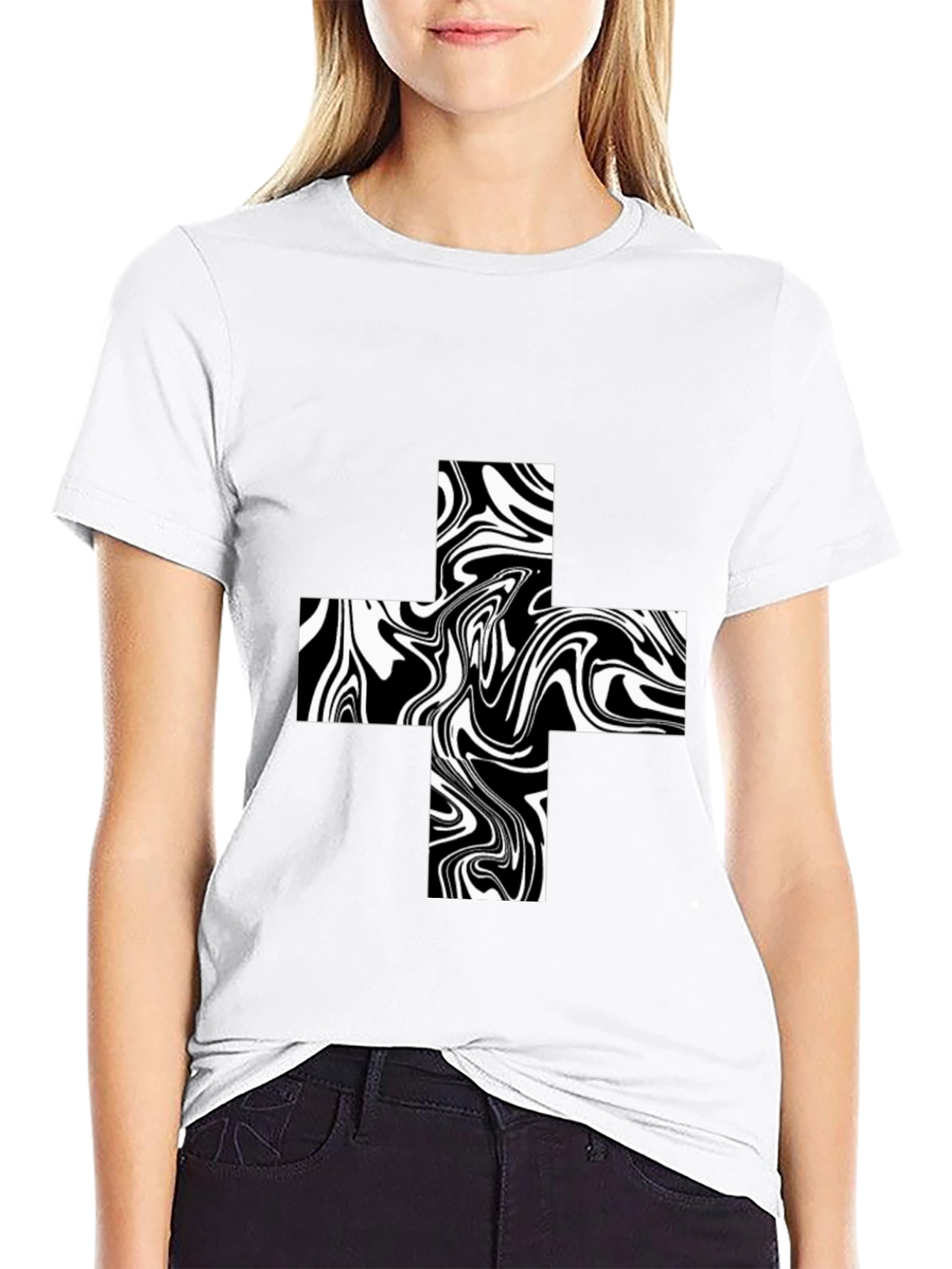 Abstract Swirl Plus Tee - Bold Graphic T-Shirt