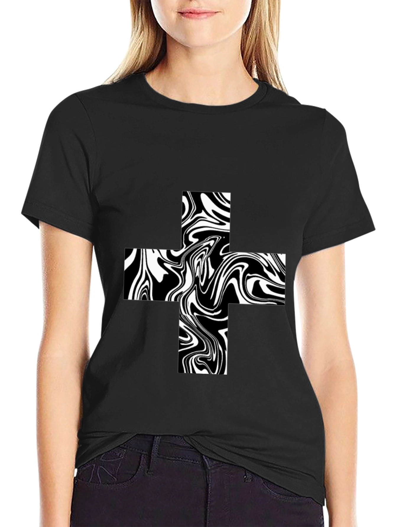 Abstract Swirl Plus Tee - Bold Graphic T-Shirt