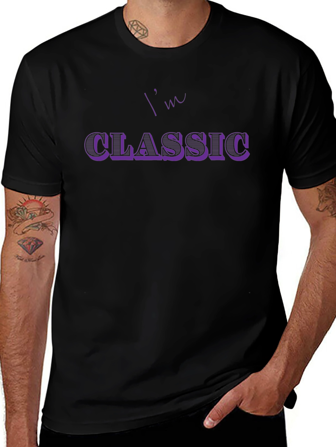 Im Classic Black Graphic Print T-Shirt