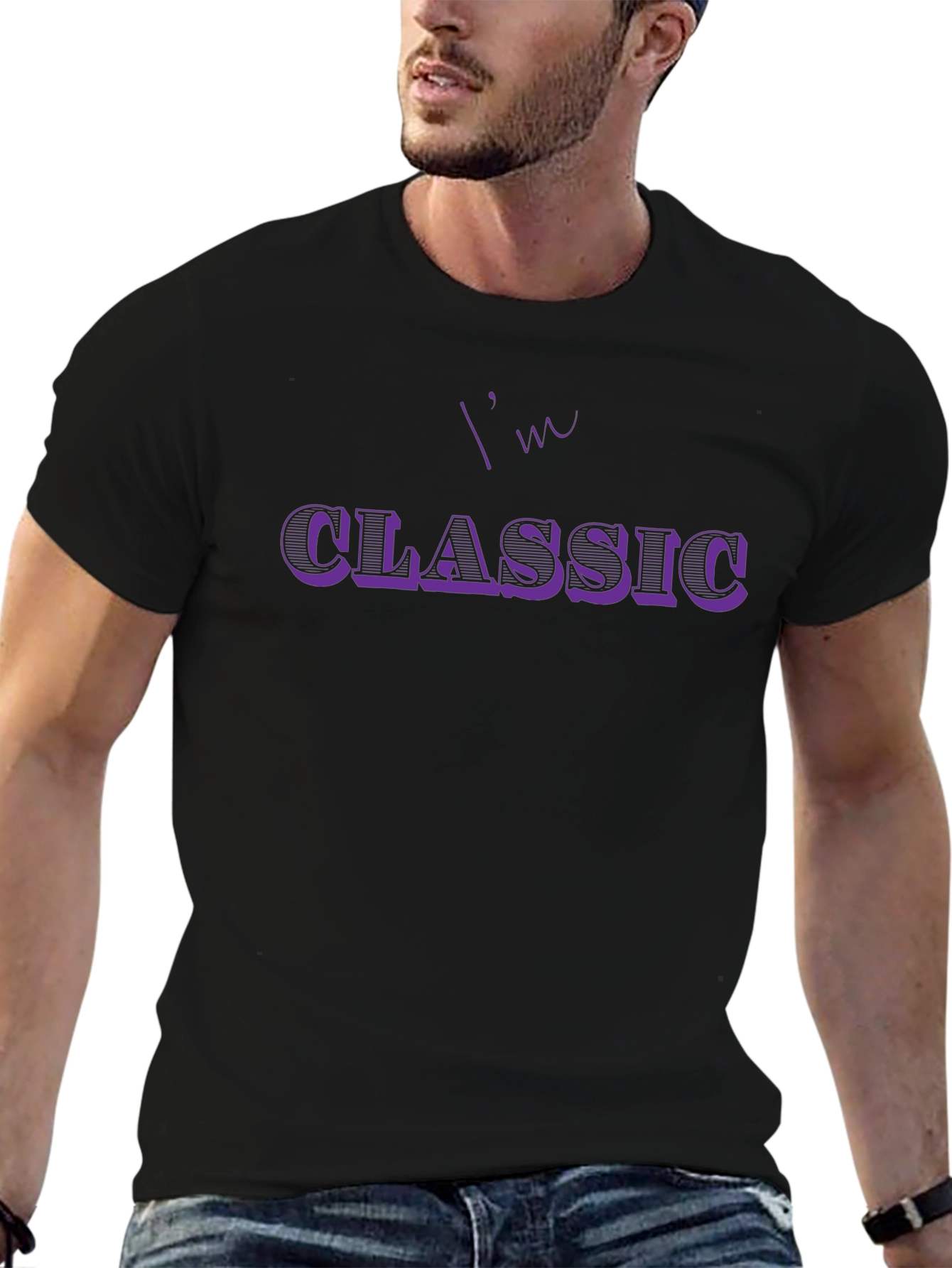 Im Classic Black Graphic Print T-Shirt