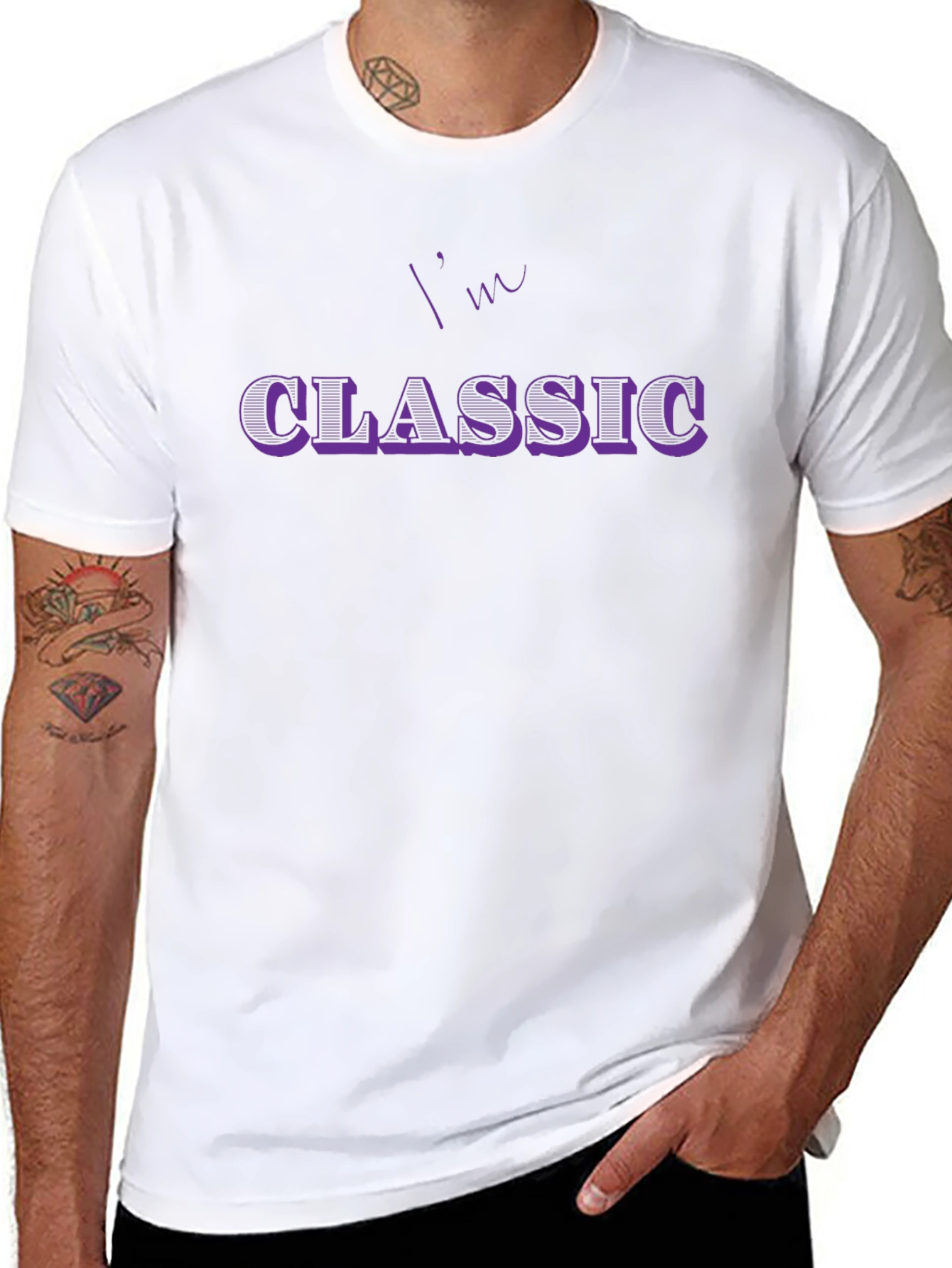 Im Classic Black Graphic Print T-Shirt