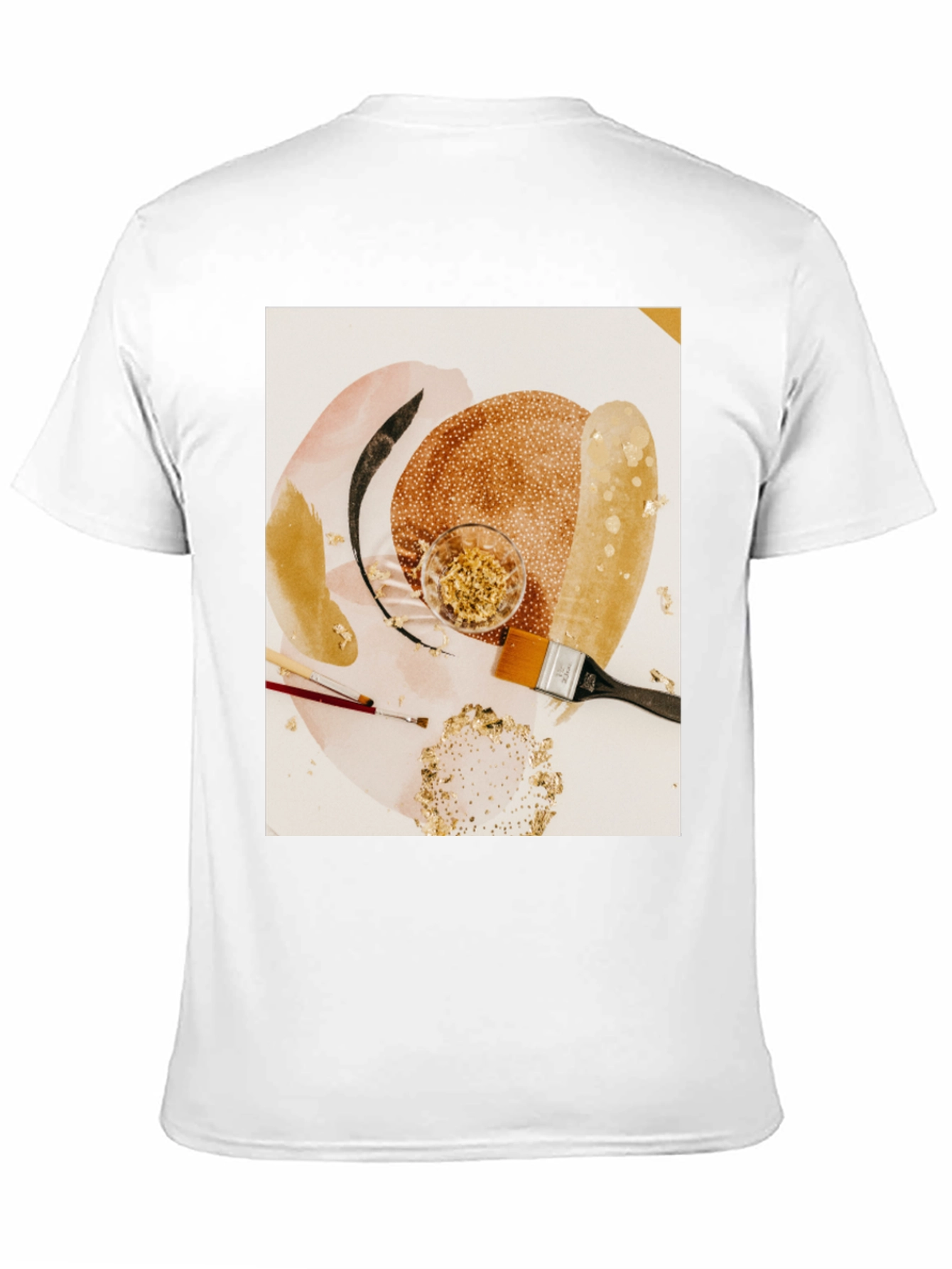 Artistic Gold Leaf T-Shirt - Abstract Painters Palette Tee