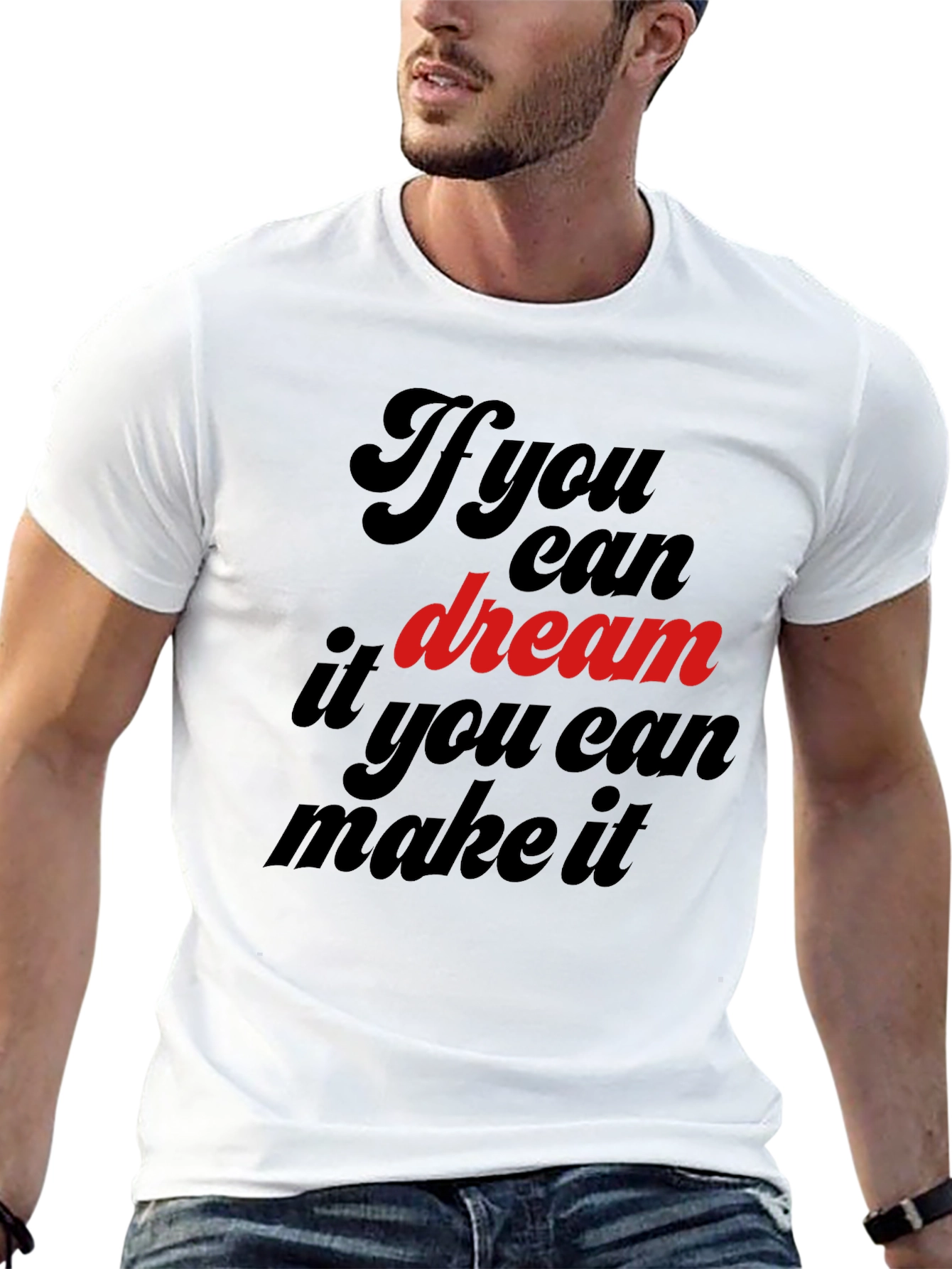 Dream It Make It Black Graphic Tee
