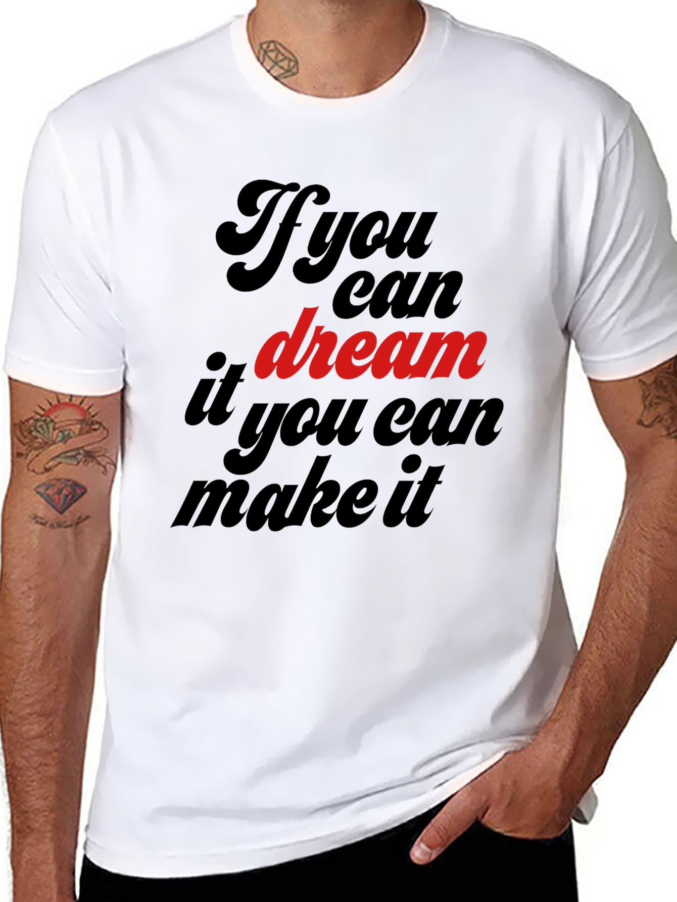Dream It Make It Black Graphic Tee