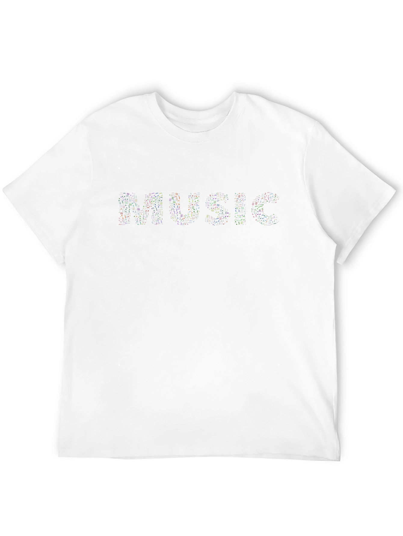 Music Notes Black T-Shirt