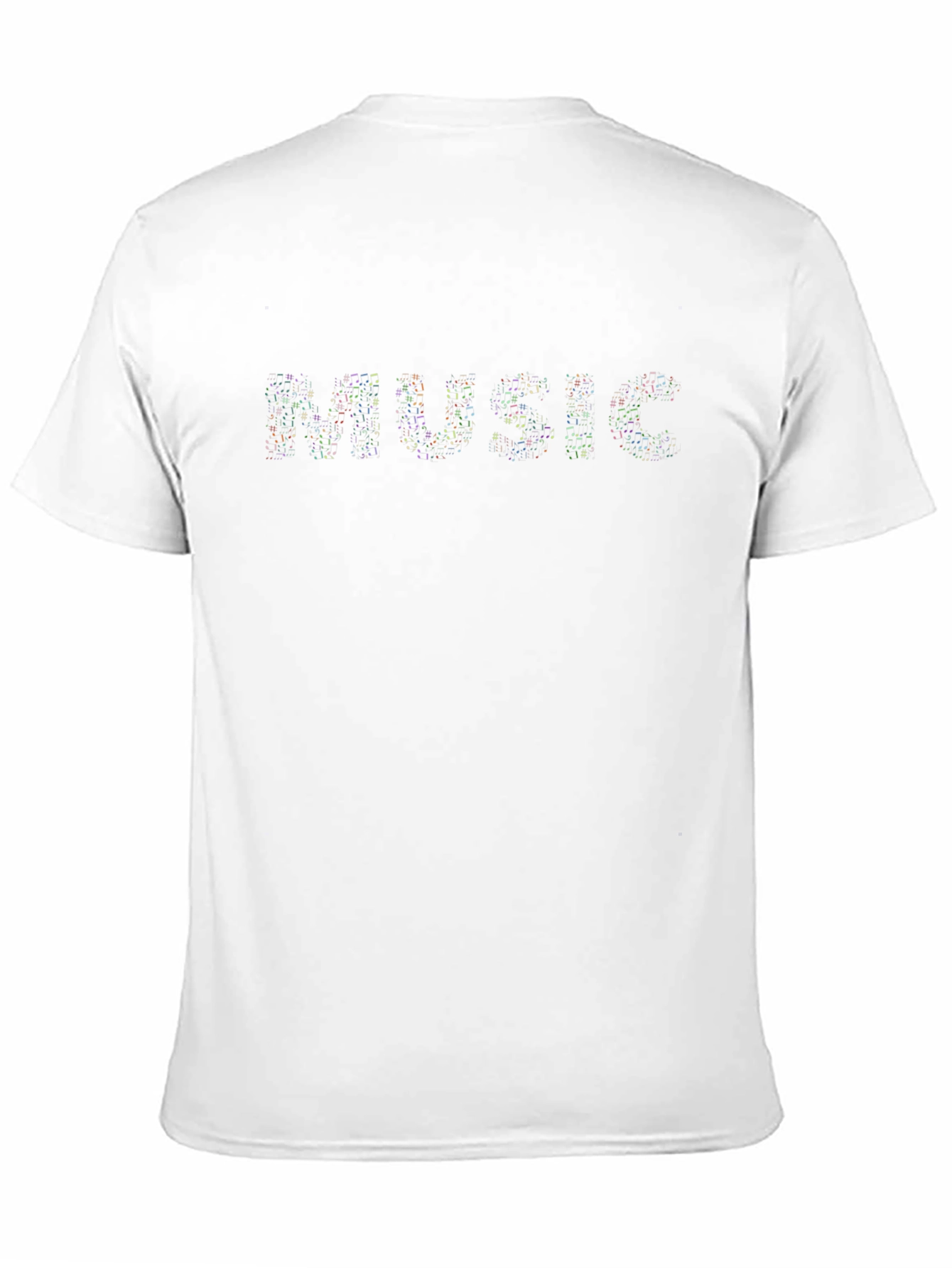 Music Notes Black T-Shirt