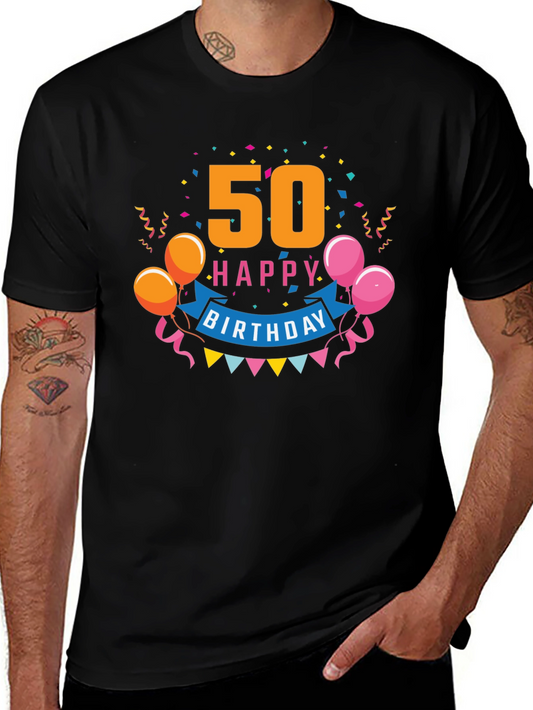 50th Happy Birthday Graphic Tee