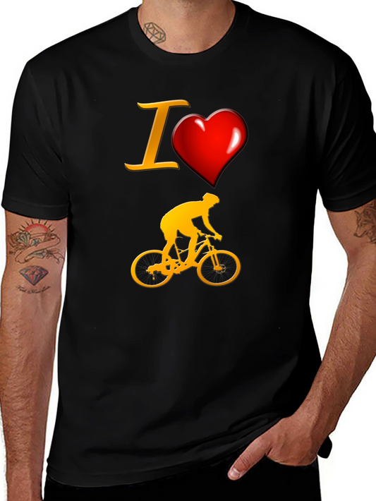 I Love Biking T-Shirt - Sporty Cyclist Tee