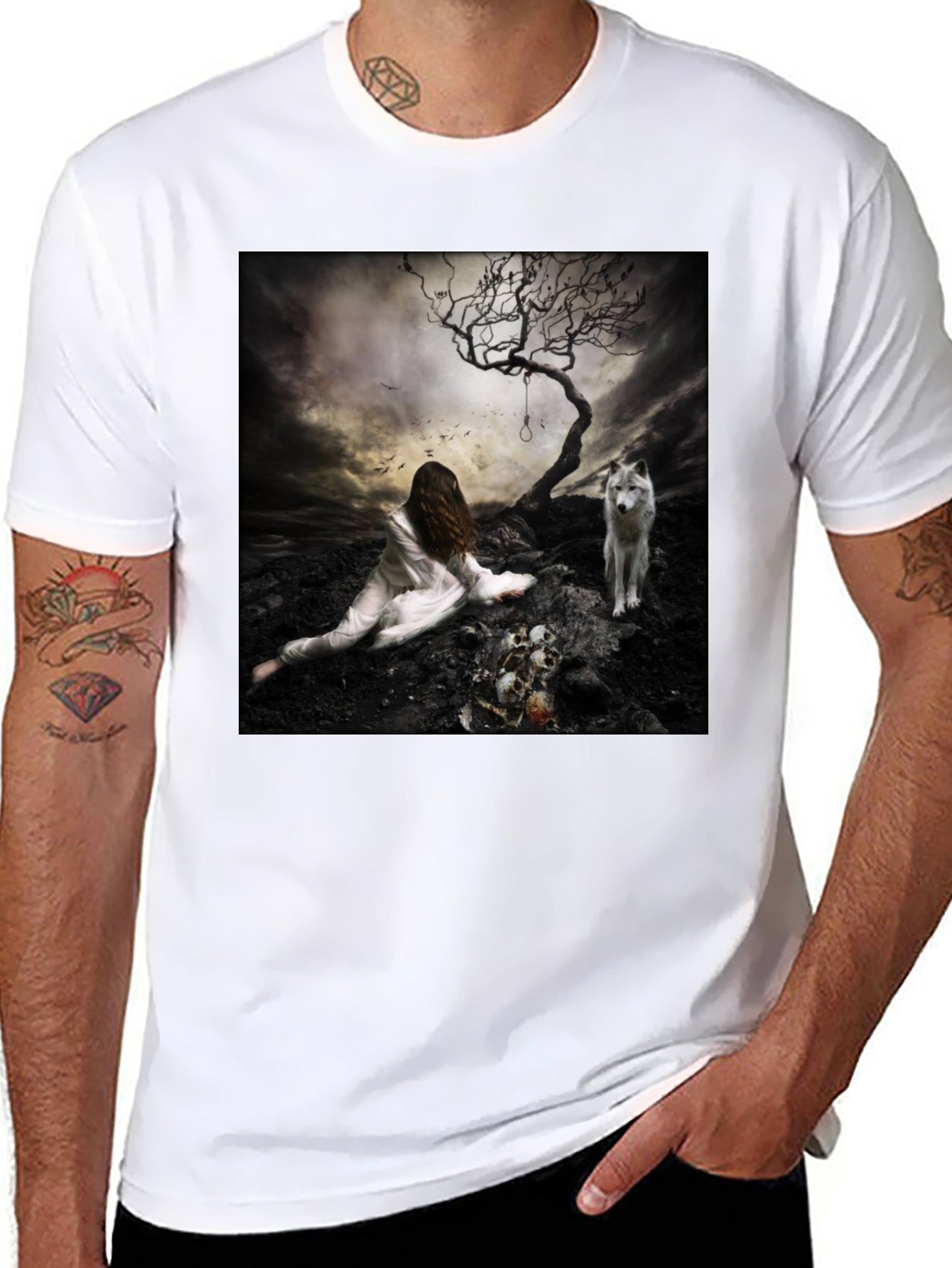 Dark Fantasy Graphic Print Tee