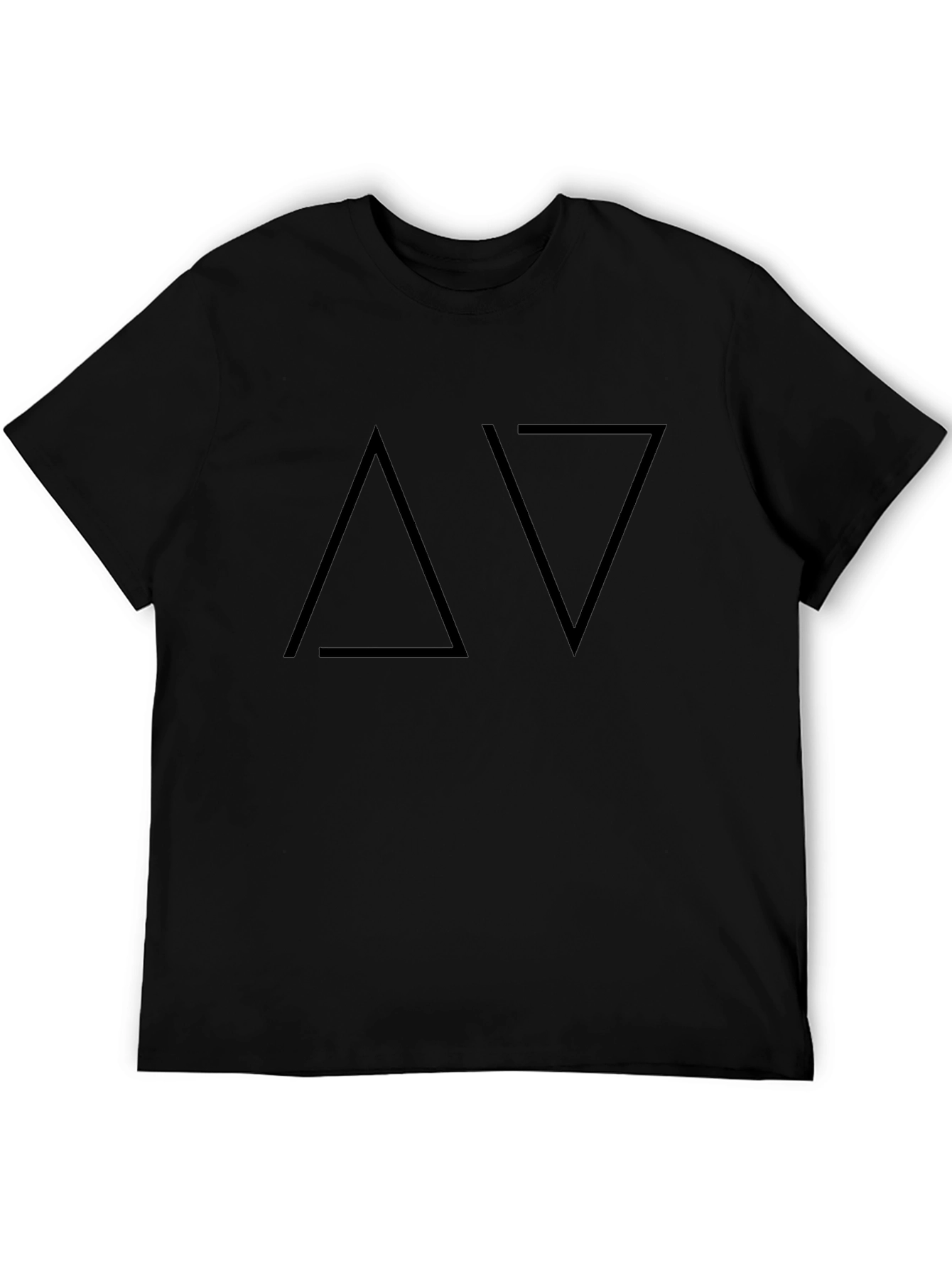Minimalist Black T-Shirt with Triangle Design