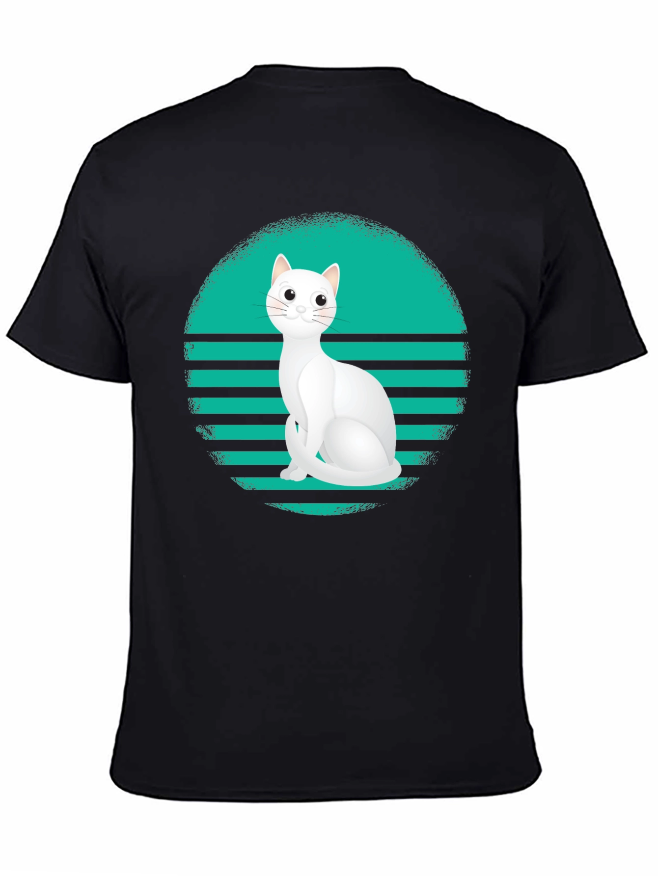 Cool Cat Retro T-Shirt - Black