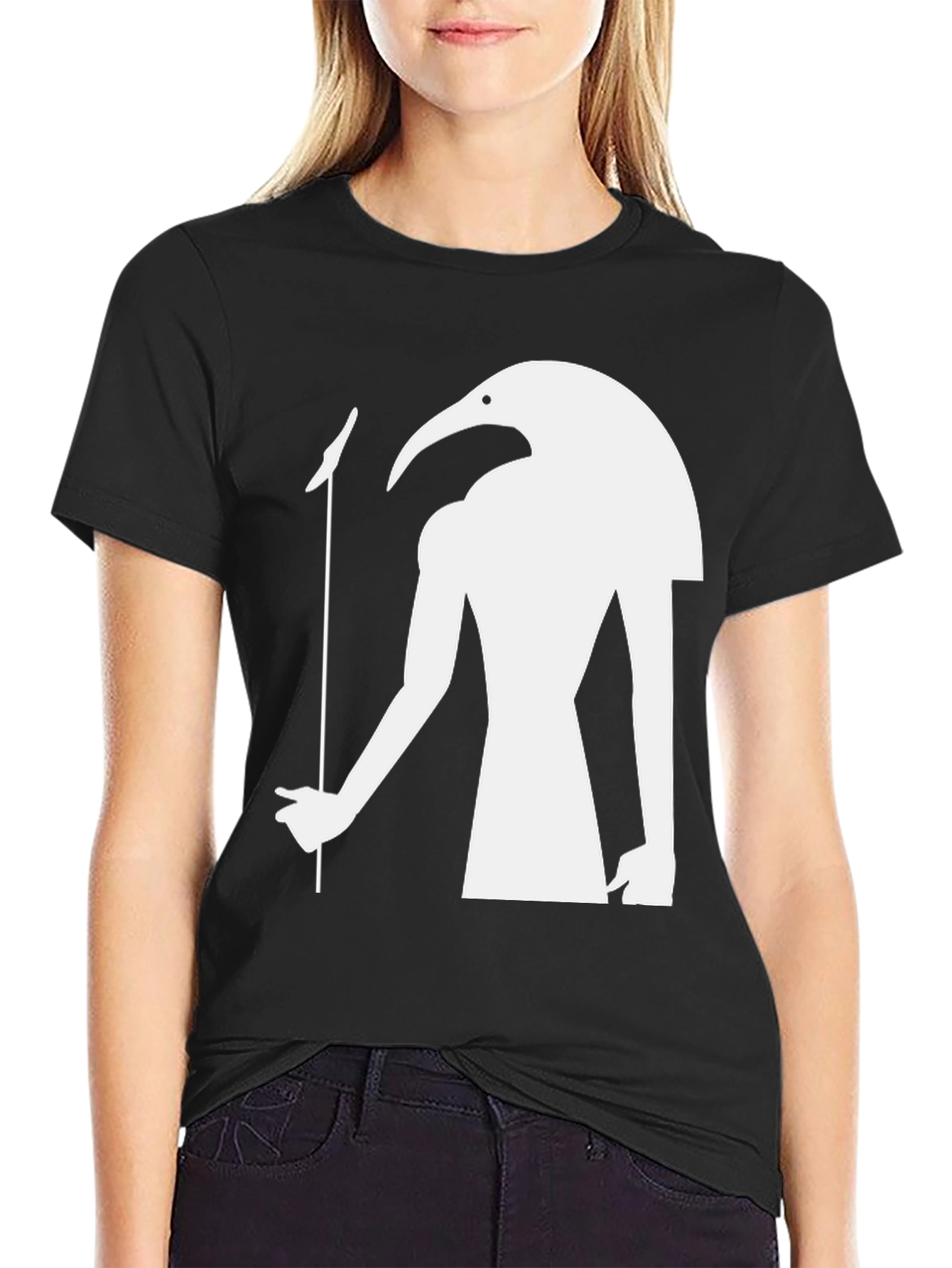 Thoth Egyptian God Graphic Tee - Unisex Black T-Shirt