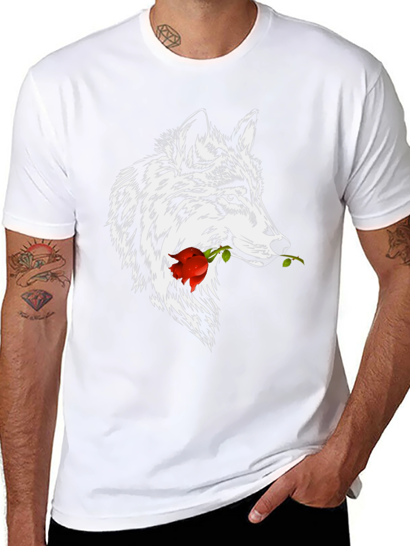 Wolf & Rose Graphic Tee - Black