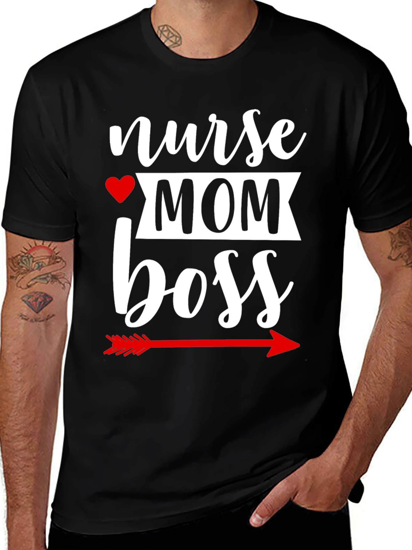 Nurse Mom Boss Graphic T-Shirt