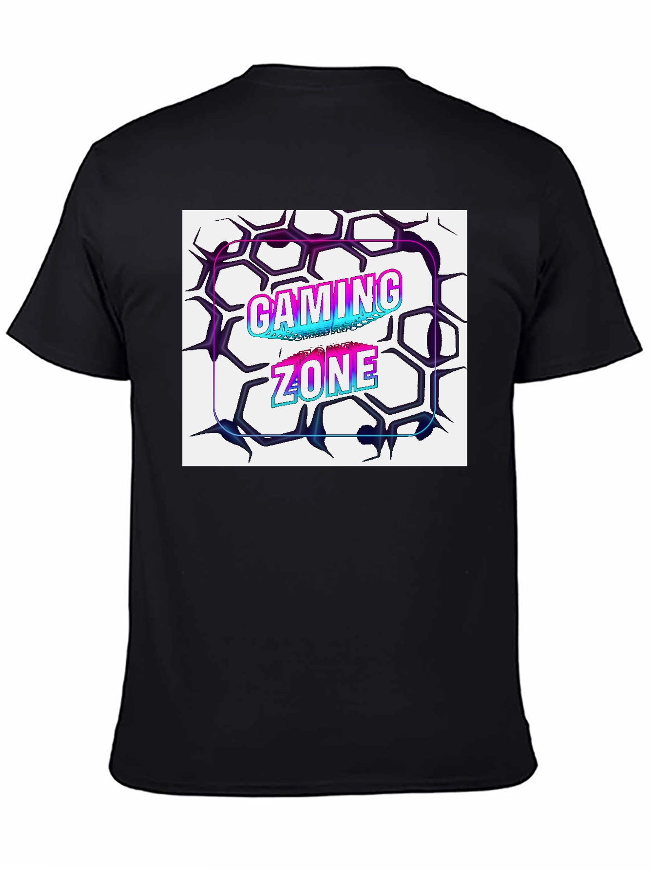 Gaming Zone Graphic Tee - Black Cotton Blend