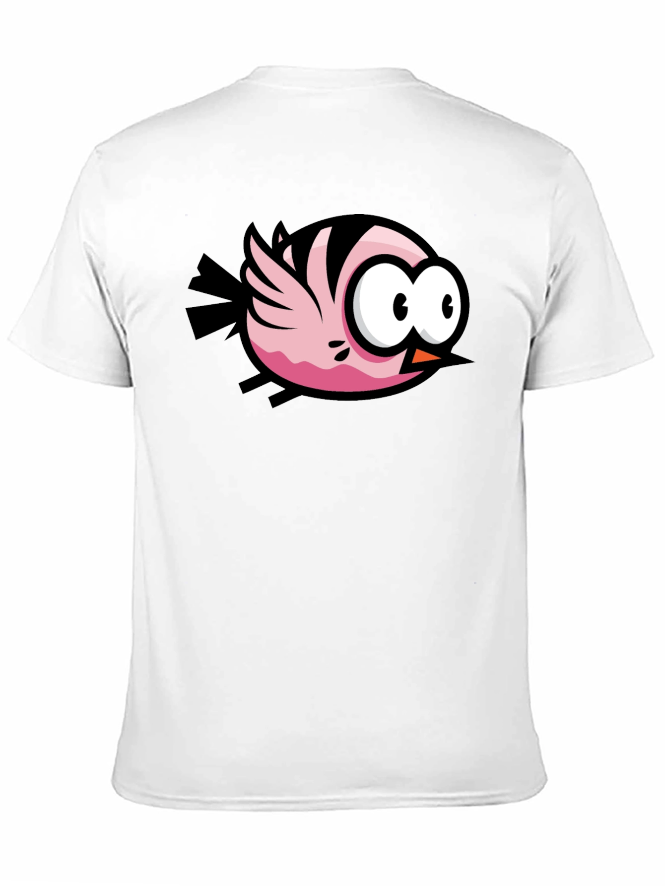 Cartoon Bird Graphic Black T-Shirt