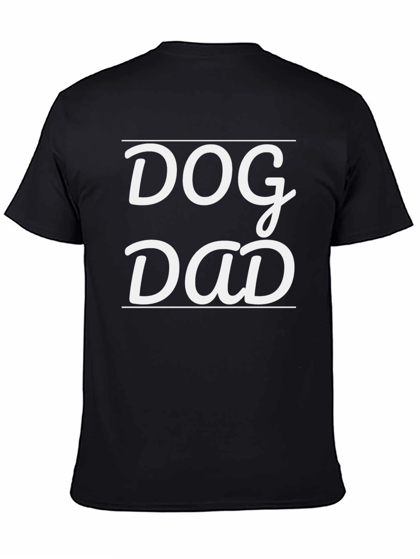 Dog Dad T-Shirt - Black Cotton Tee