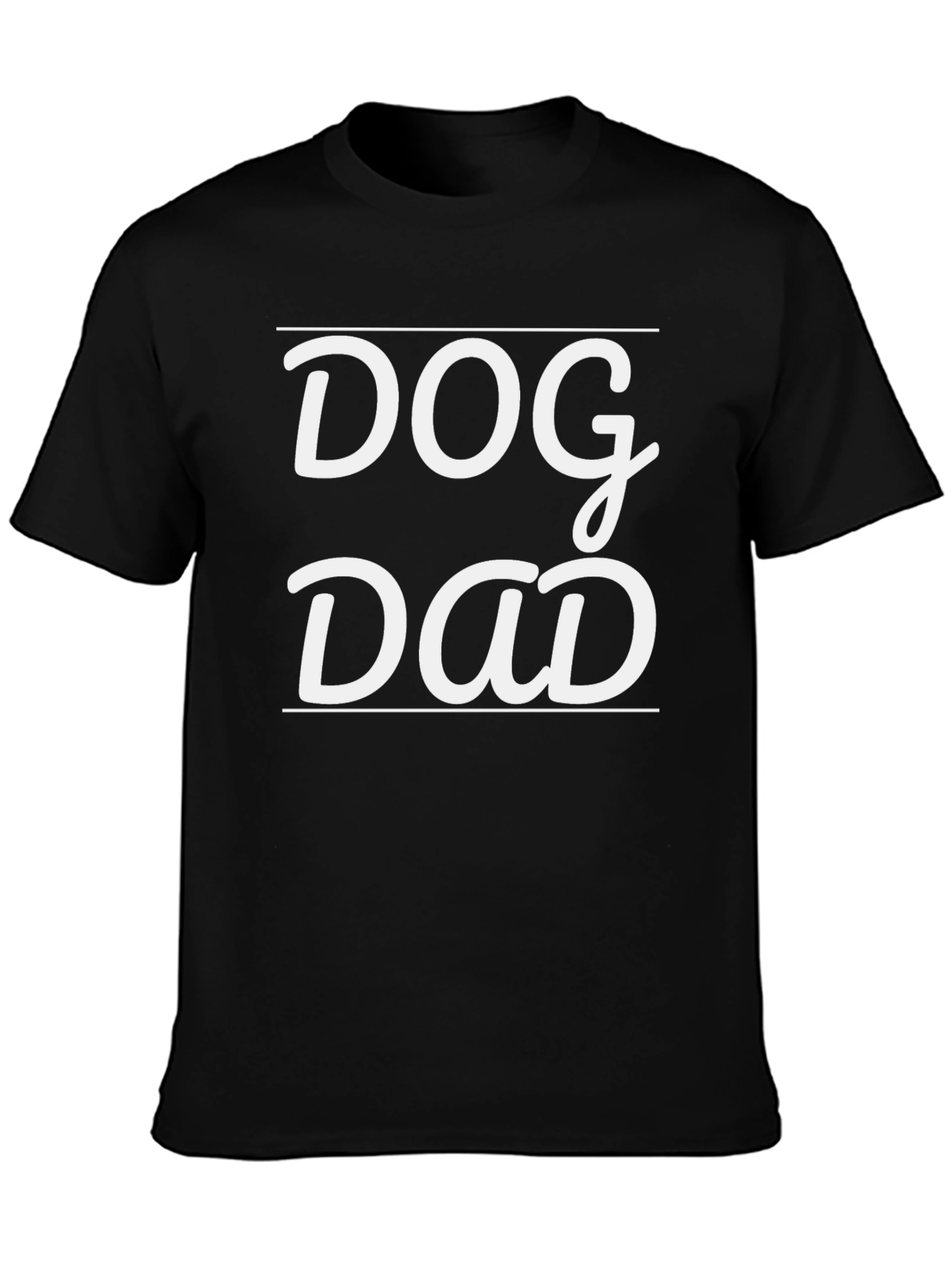 Dog Dad T-Shirt - Black Cotton Tee