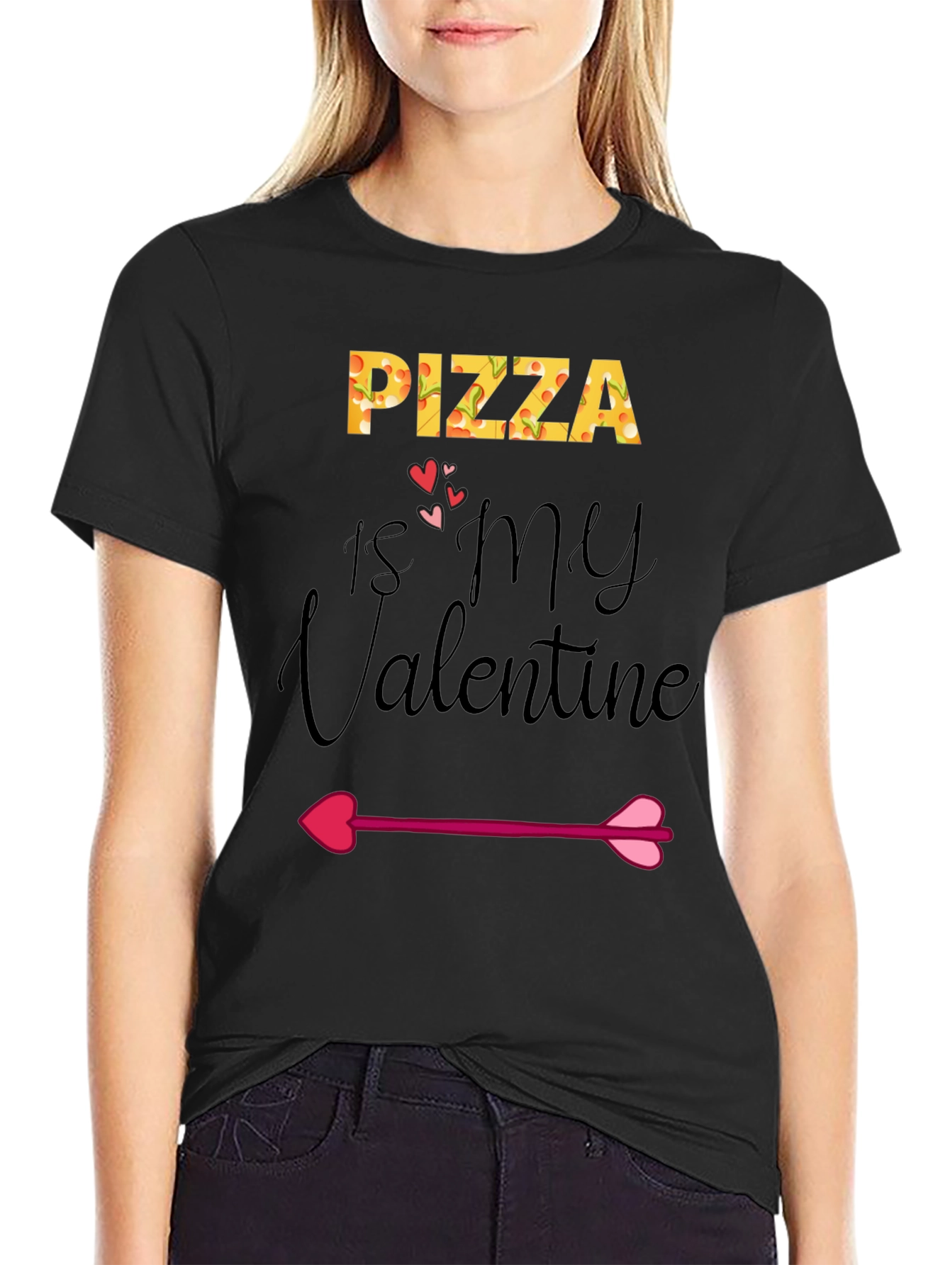 Pizza is My Valentine Graphic T-Shirt