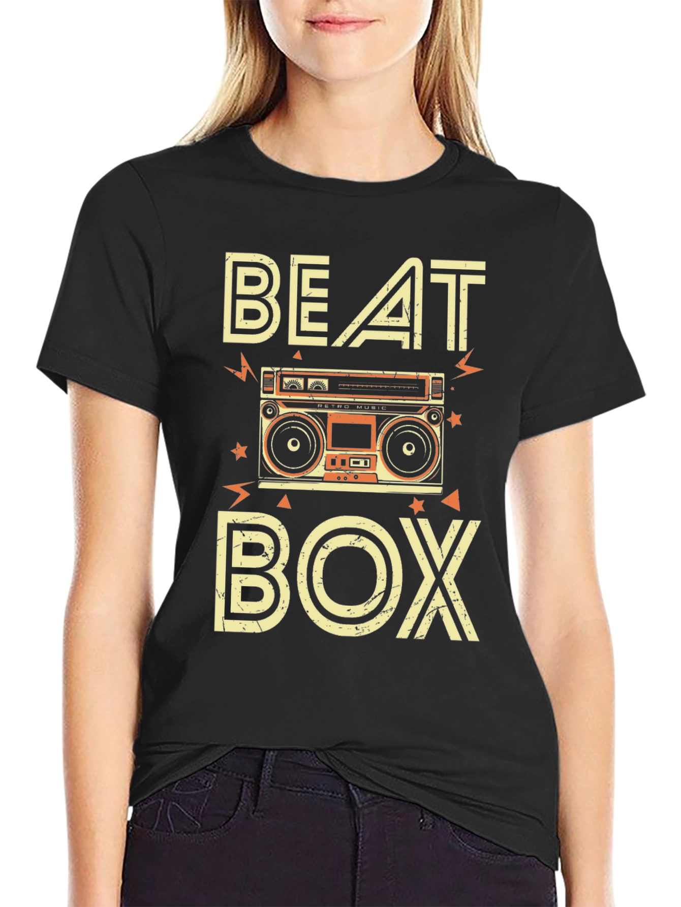 Retro Beat Box T-Shirt - Classic Music Style