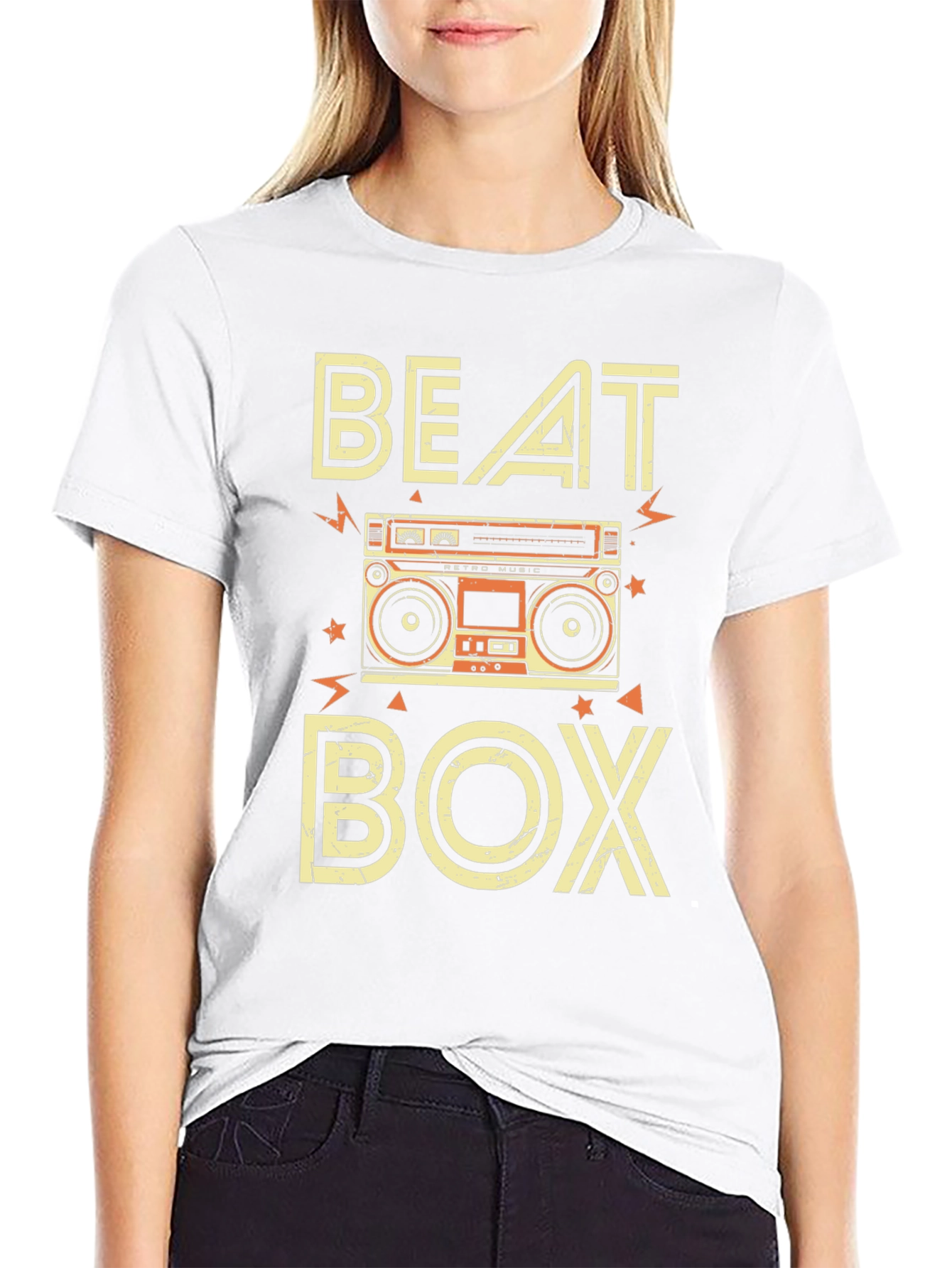 Retro Beat Box T-Shirt - Classic Music Style