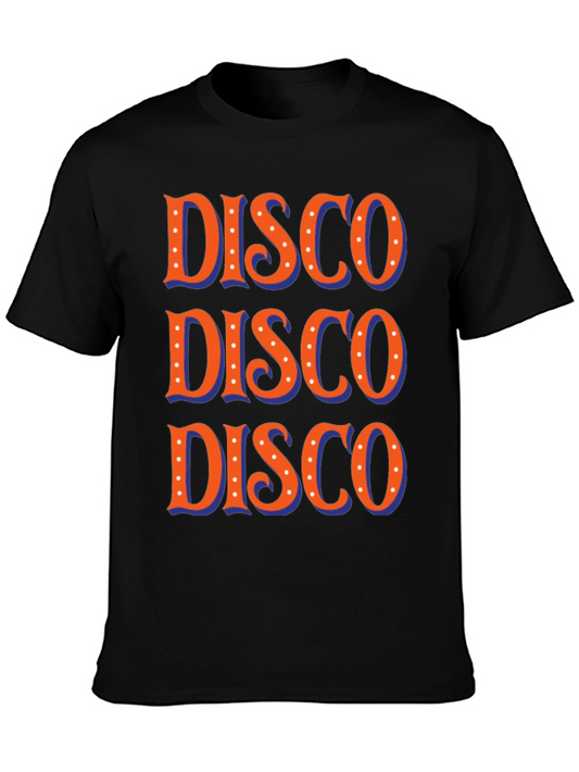 Retro Disco T-Shirt - Orange and Blue Graphic Tee