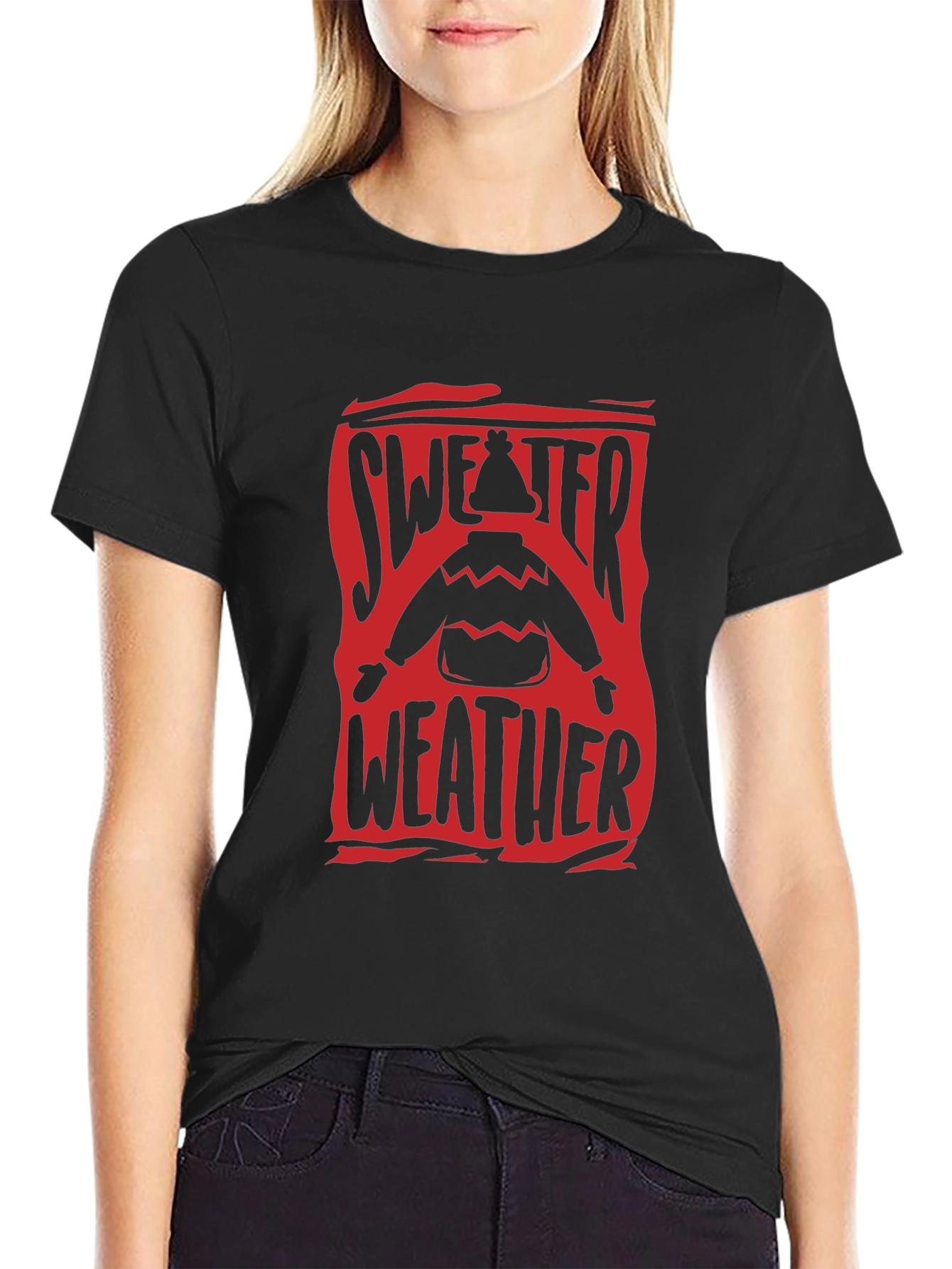 Sweater Weather Graphic Tee - Cozy Winter Shirt