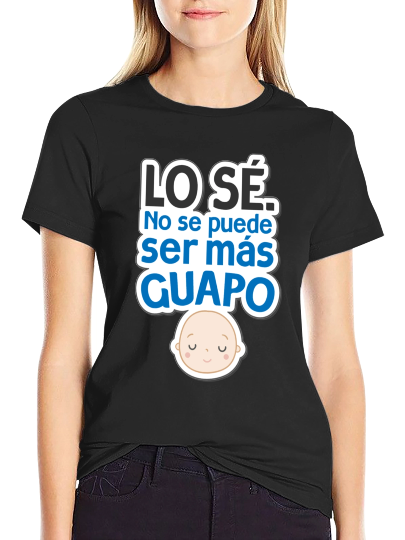 Cute Baby LO SÉ GUAPO Black T-Shirt