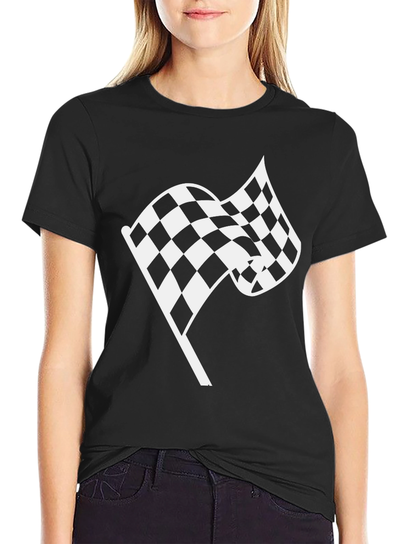 Checkered Flag T-Shirt - Racing Inspired Design