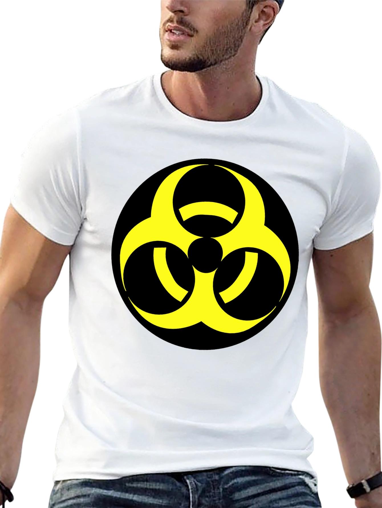Biohazard Symbol Graphic Tee - Bold & Unique