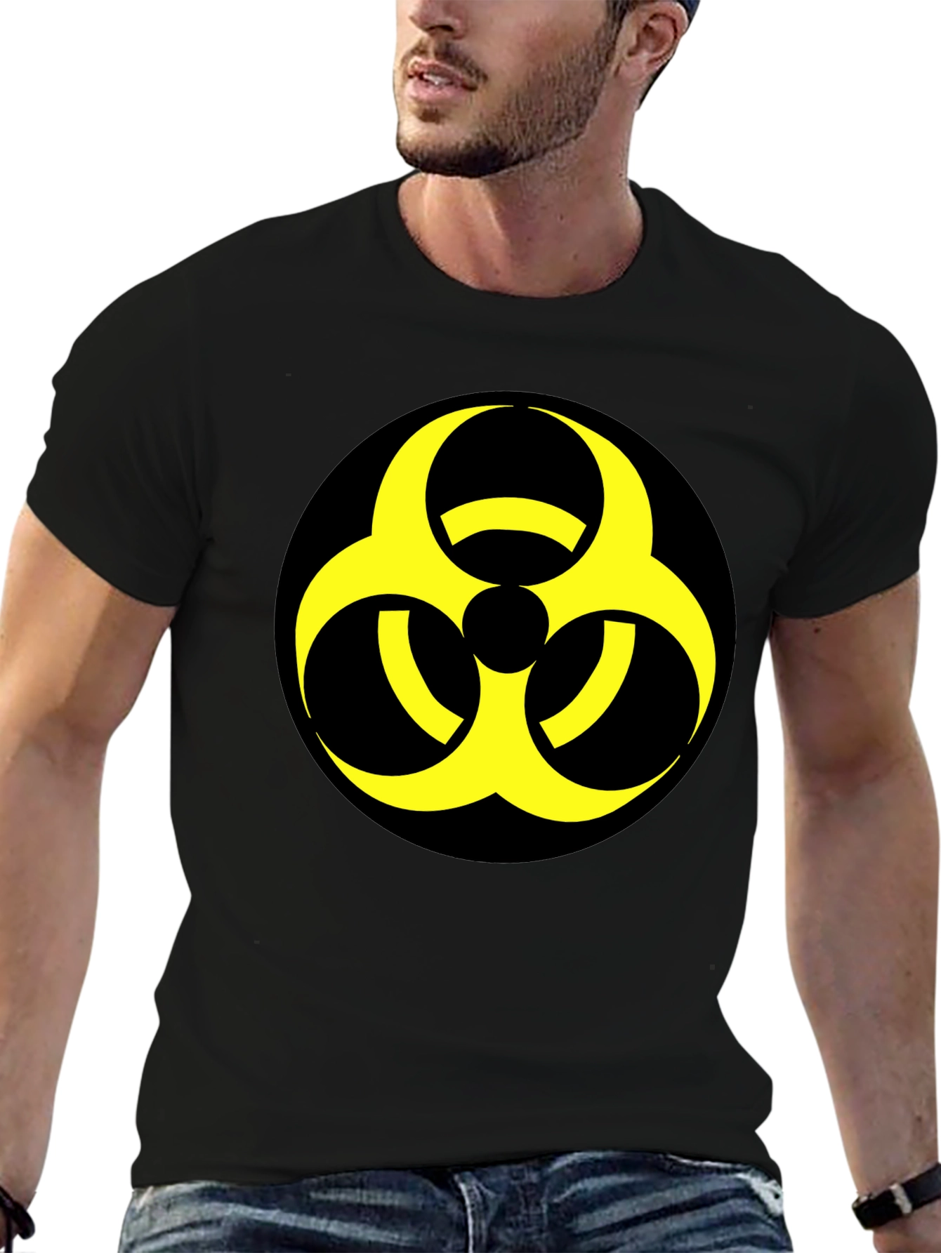 Biohazard Symbol Graphic Tee - Bold & Unique