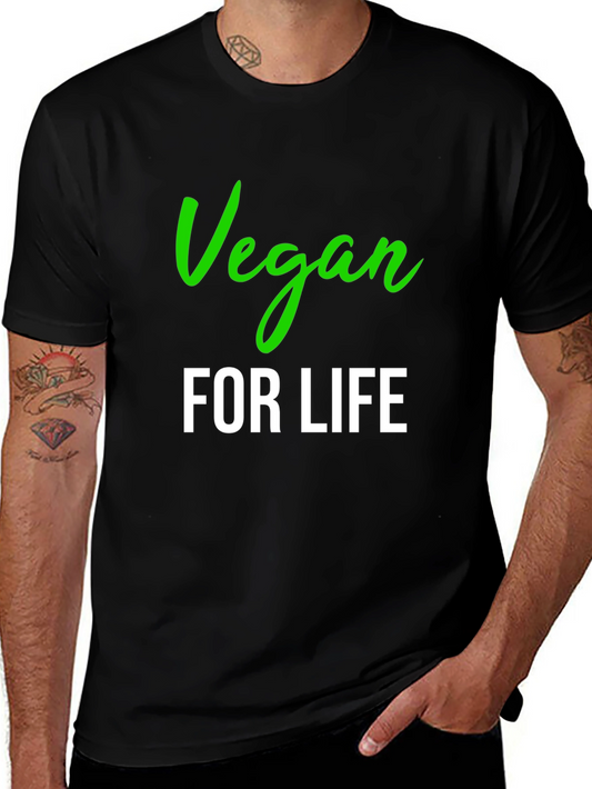 Vegan for Life Black T-Shirt